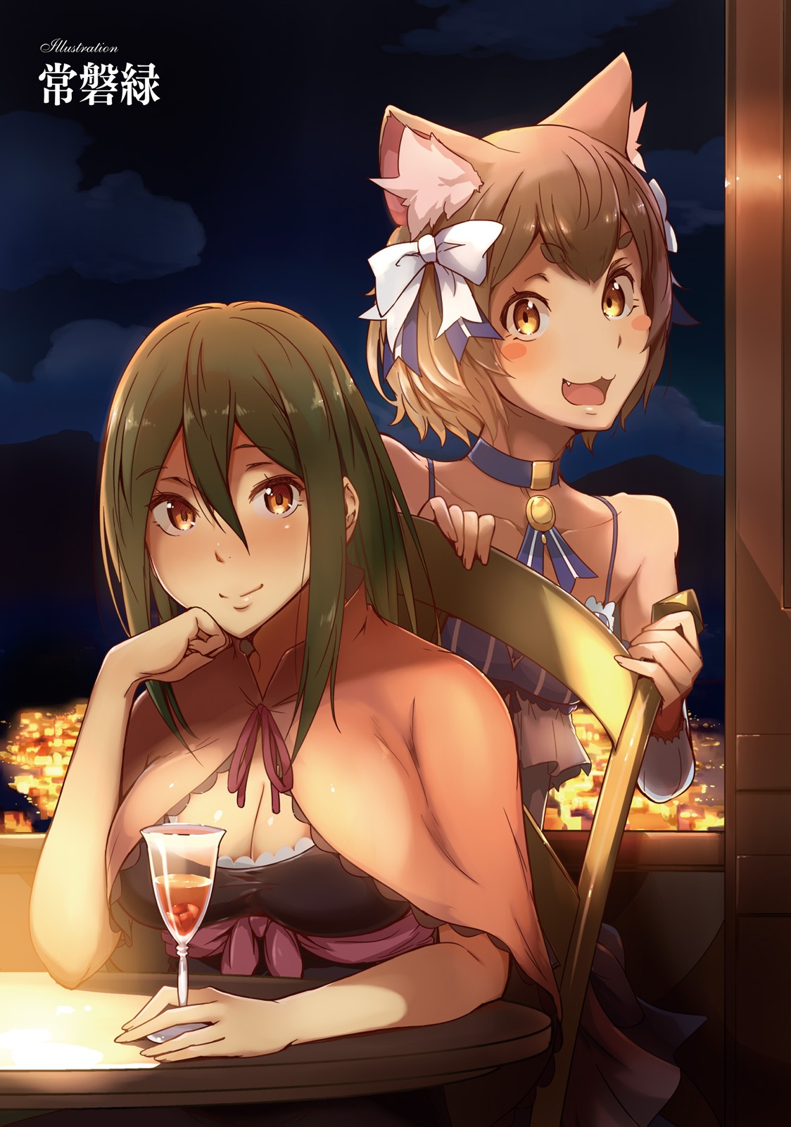 animal_ears cleavage crusch_karsten digital_version felix_argyle re:zero_kara_hajimeru_isekai_seikatsu tokiwa_midori_(artist) trap