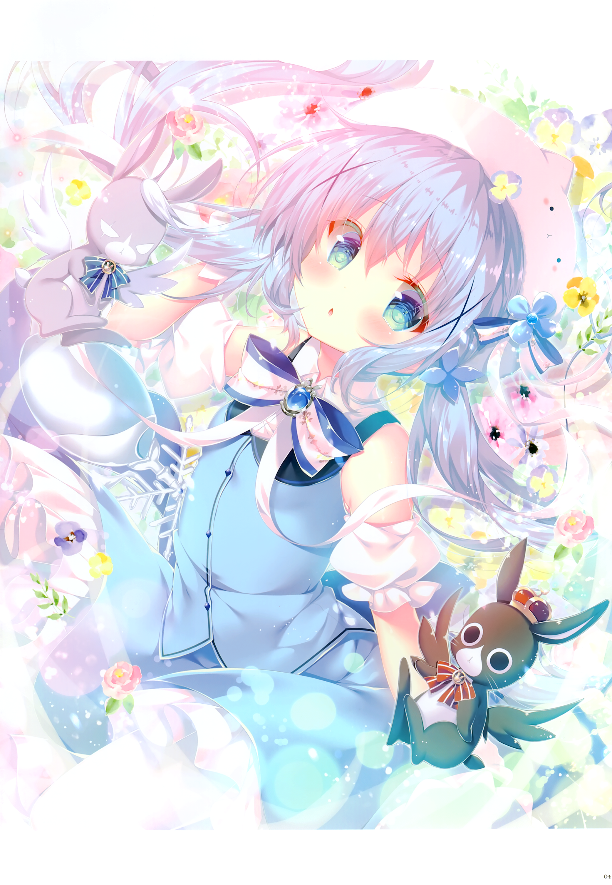 anko_(gochiusa) gochuumon_wa_usagi_desu_ka? hachimitsu_shoujo kafuu_chino mitsumomo_mamu waitress wild_geese