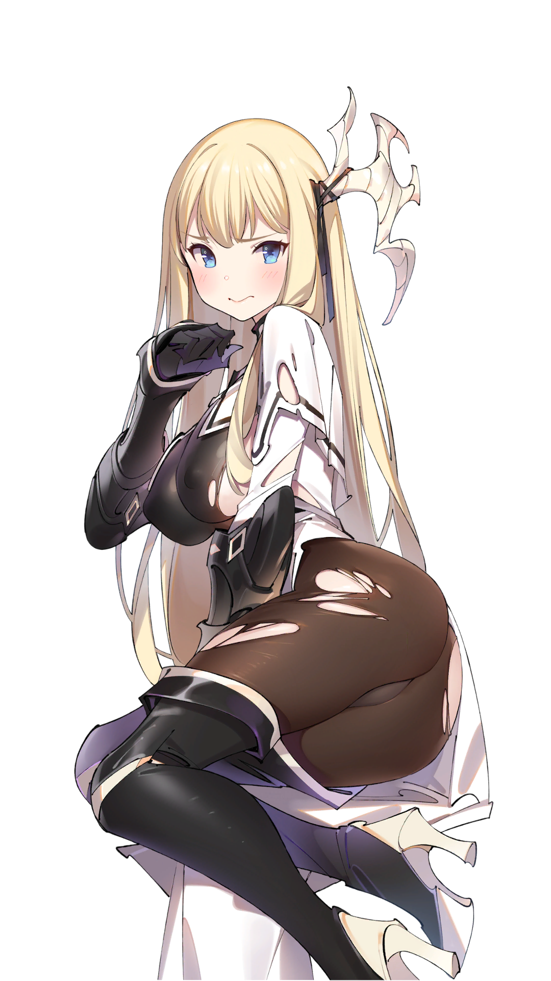 ass erect_nipples heels horns no_bra pantyhose popqn the_seven_deadly_sins thighhighs torn_clothes transparent_png