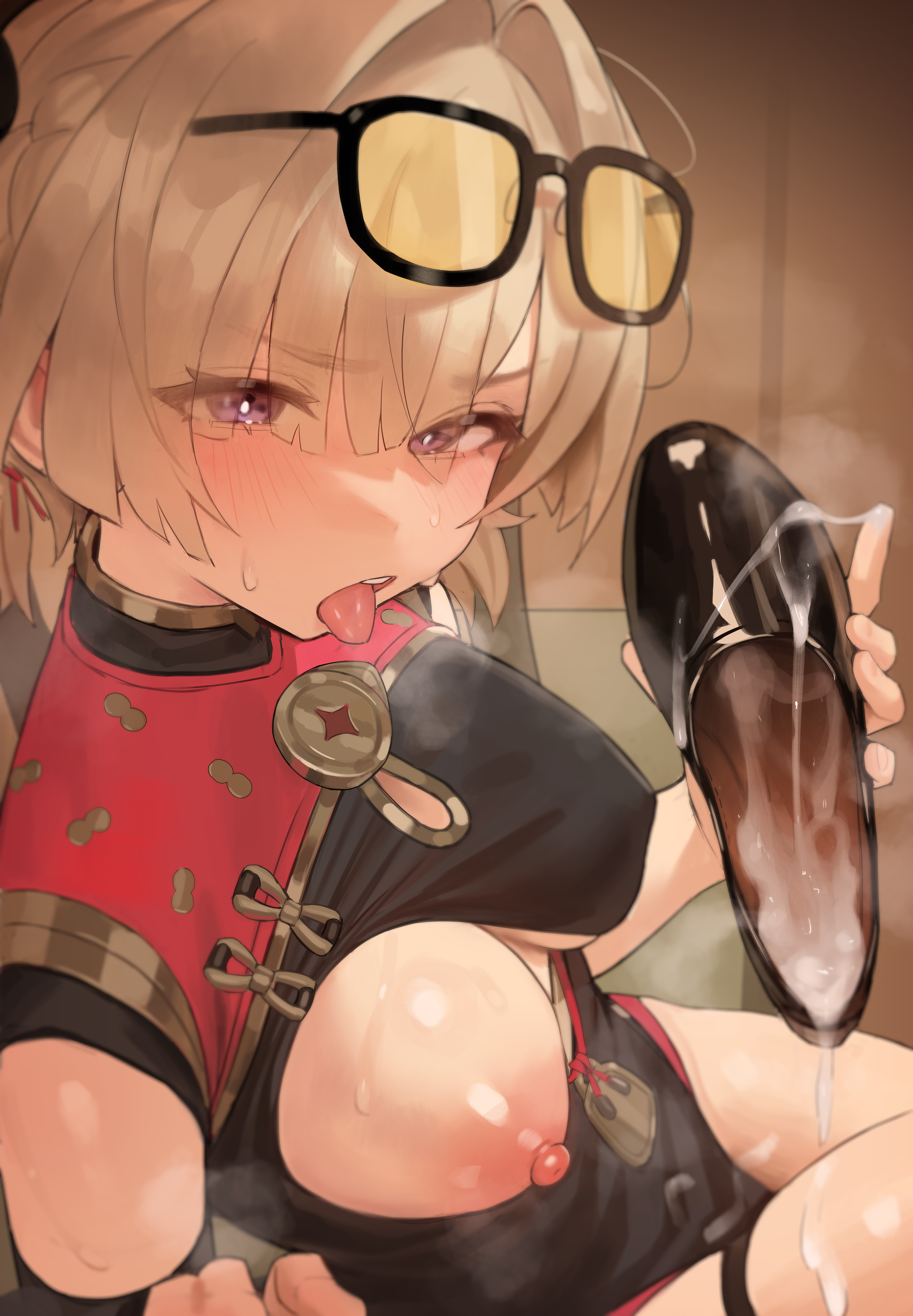 breasts chinadress cum garter megane nipples no_bra nopan sweety wet yeayeo_jzat zenless_zone_zero