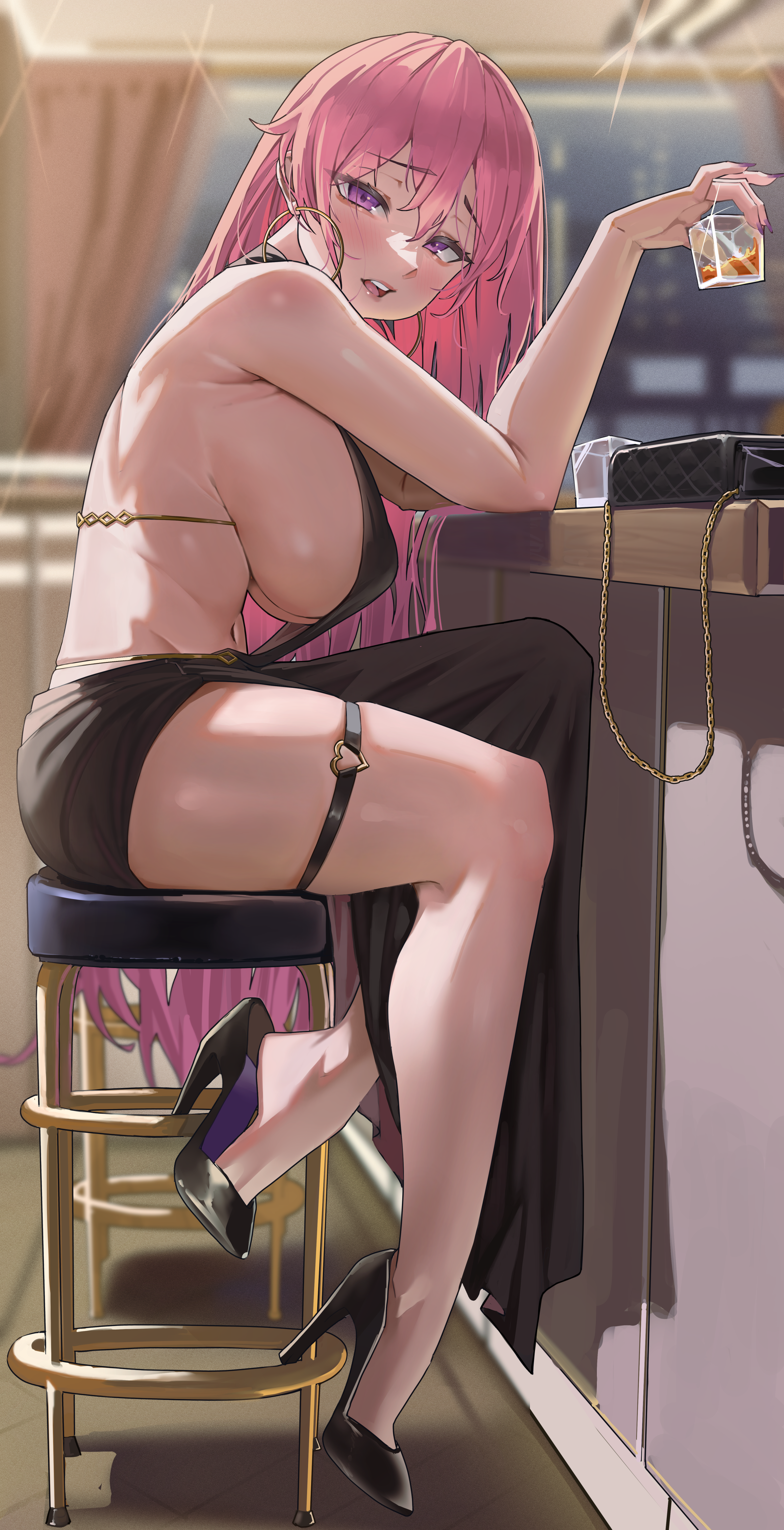 archinoer dress garter heels no_bra phase_connect runie_ruse