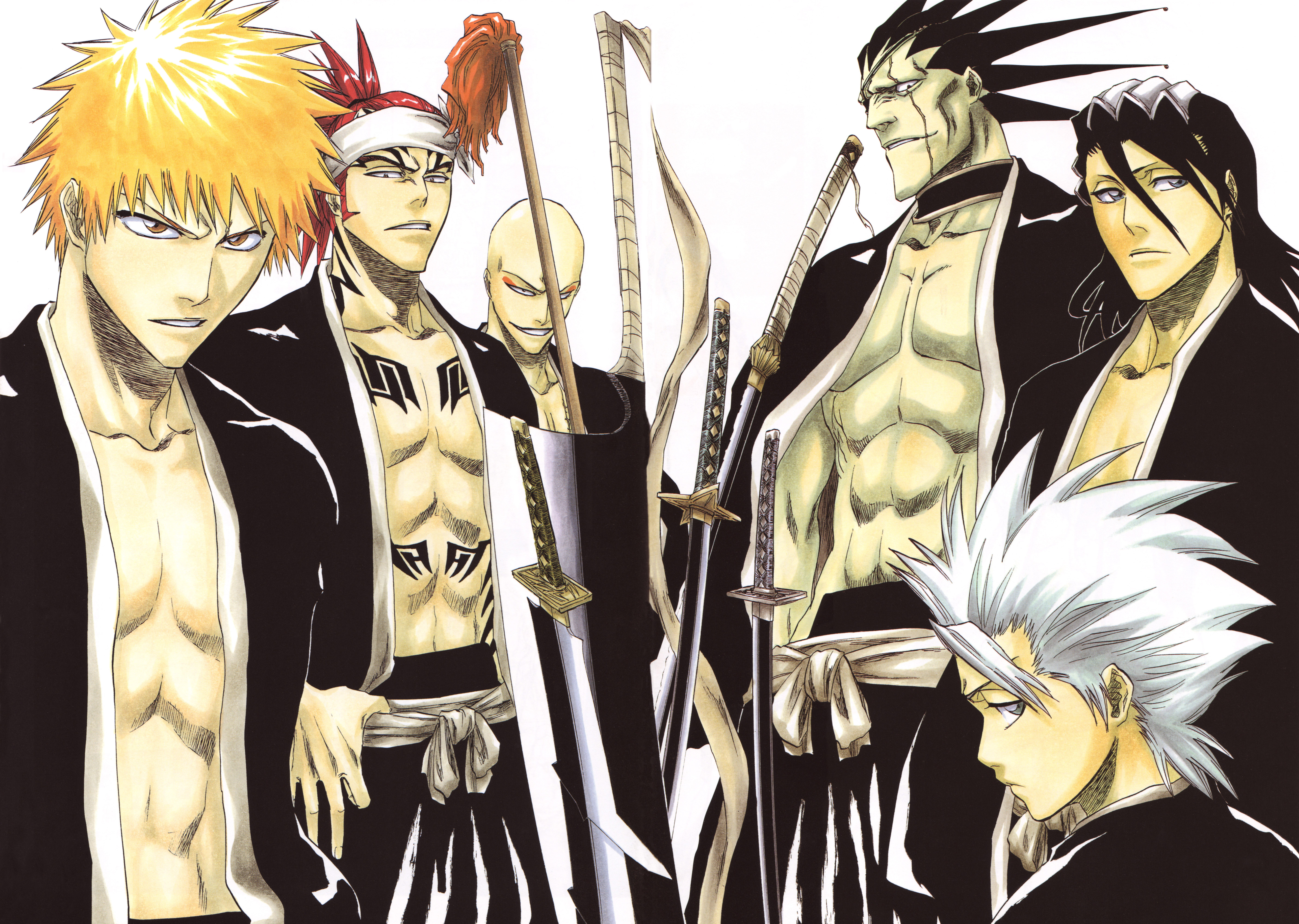 kubo tite bleach abarai renji hitsugaya toushirou kuchiki byakuya ...