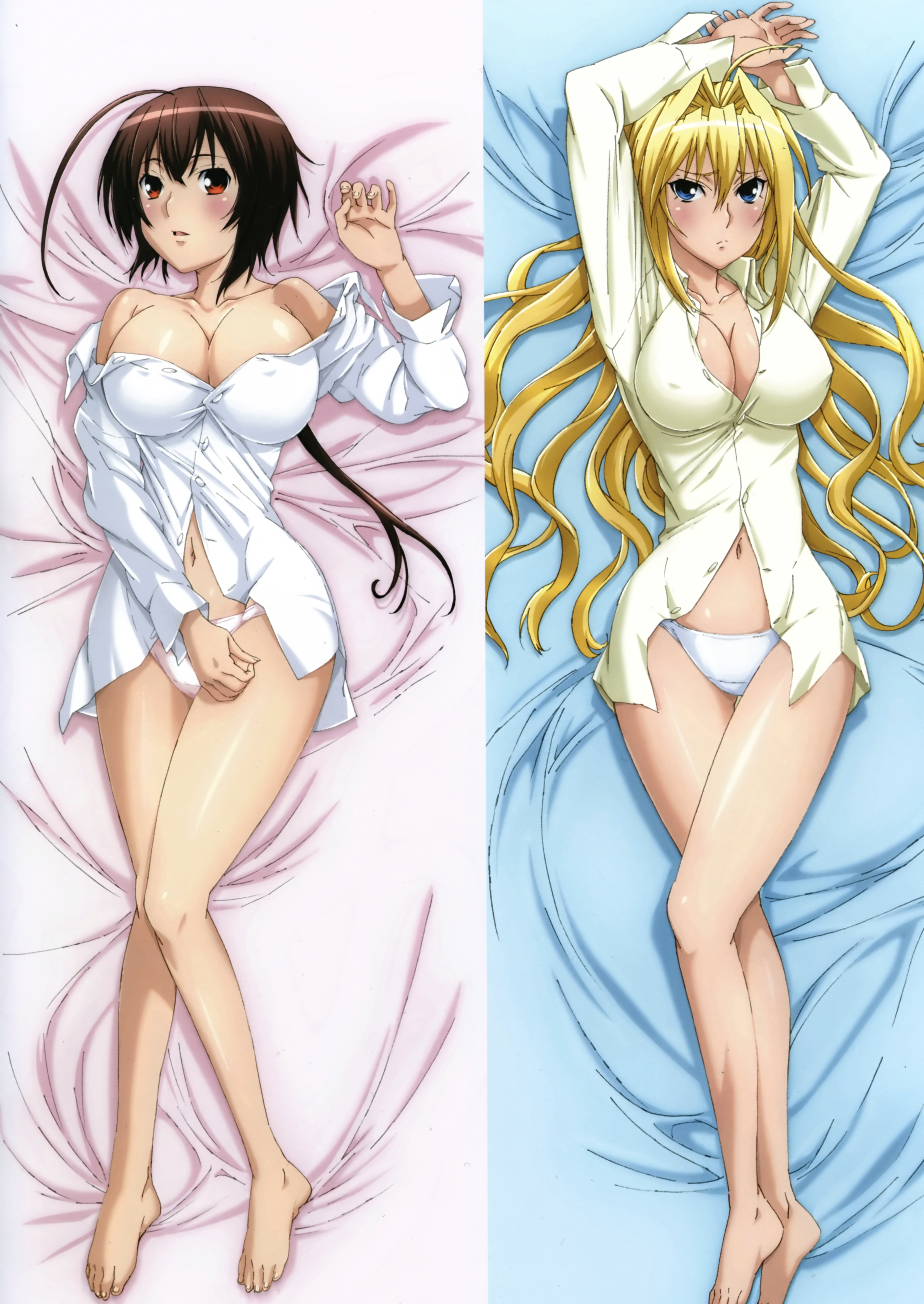 cleavage dakimakura dress_shirt erect_nipples musubi overfiltered pantsu scanning_resolution sekirei tsukiumi