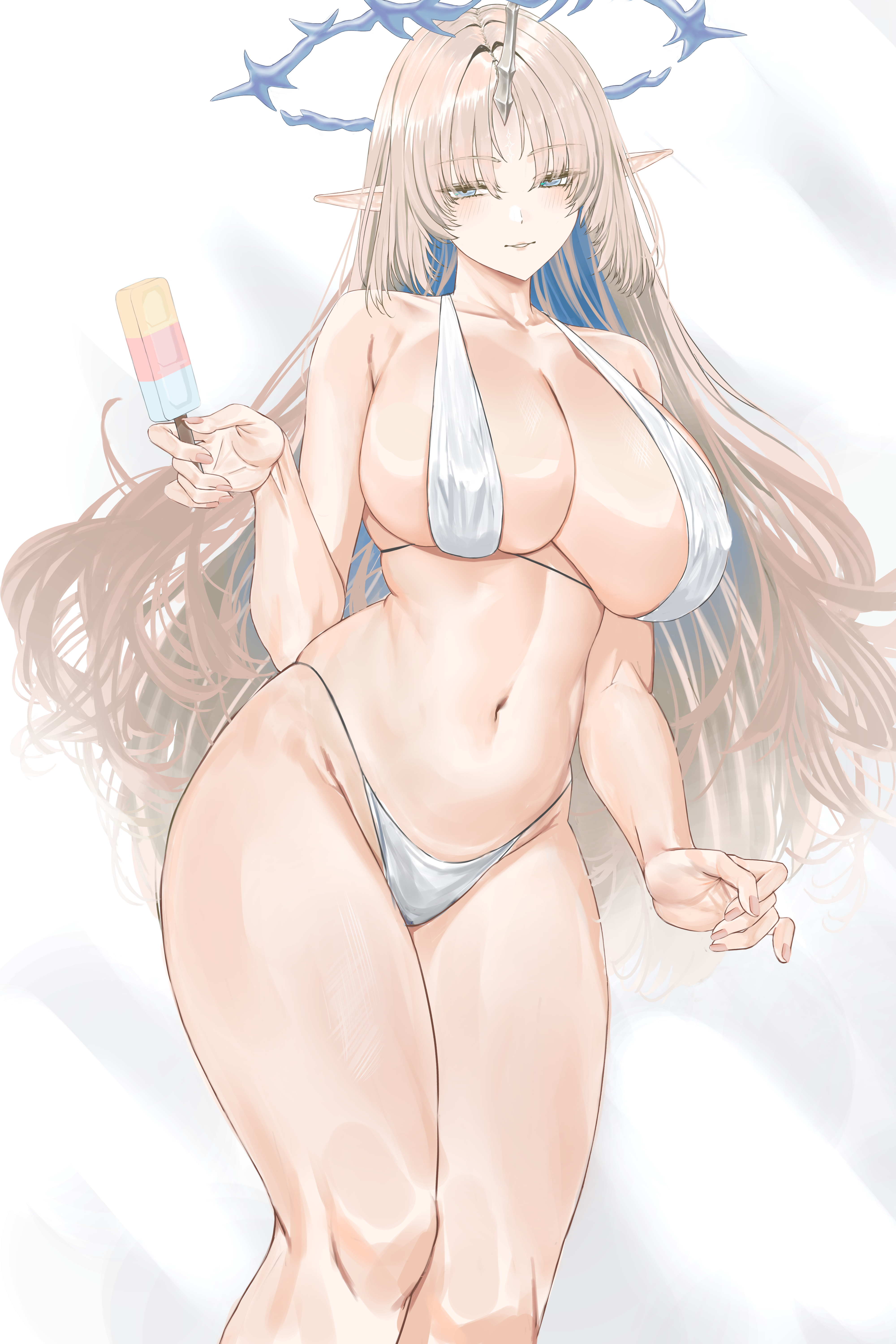 bikini erect_nipples fleurdelys horns nuo_(fttv3255) pointy_ears swimsuits wuthering_waves
