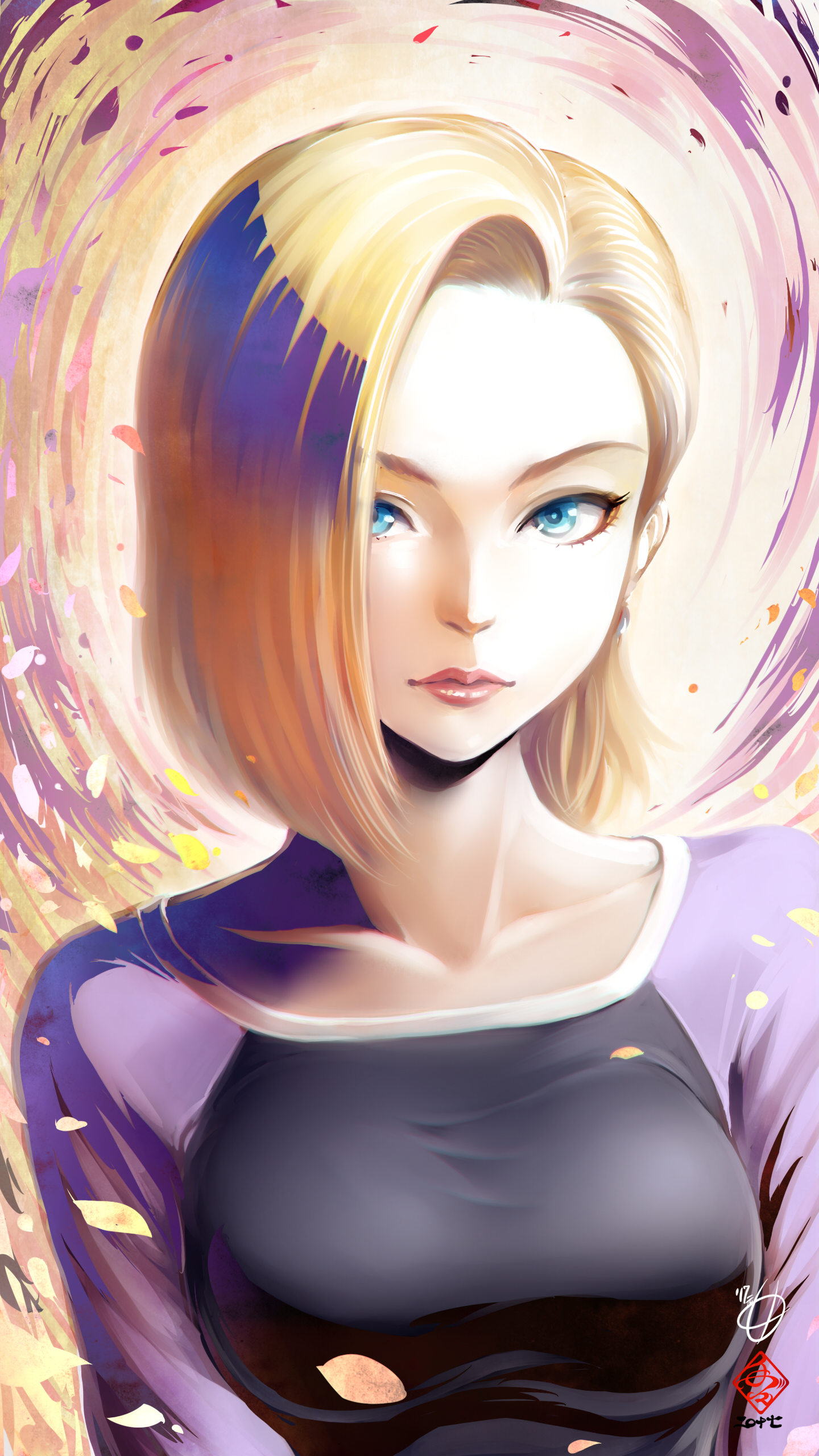 android_18 dragon_ball dragon_ball_z tete