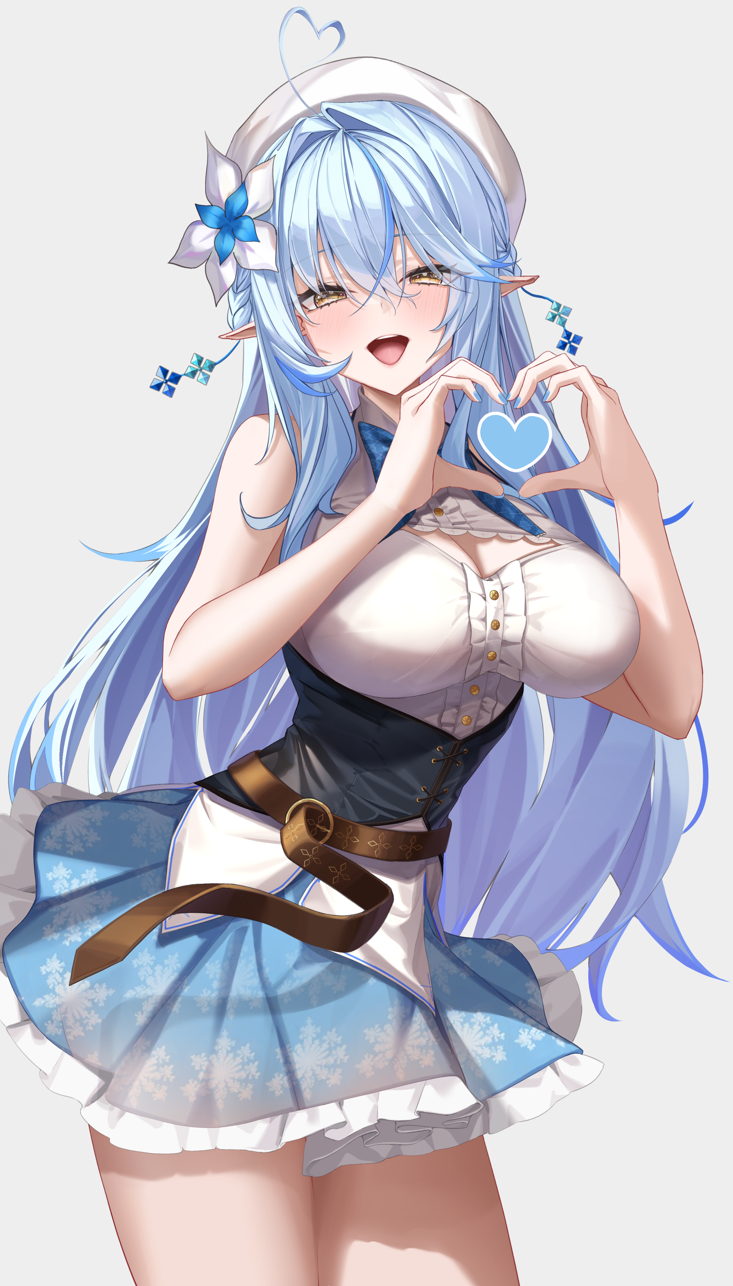 bratja cleavage elf hololive pointy_ears yukihana_lamy