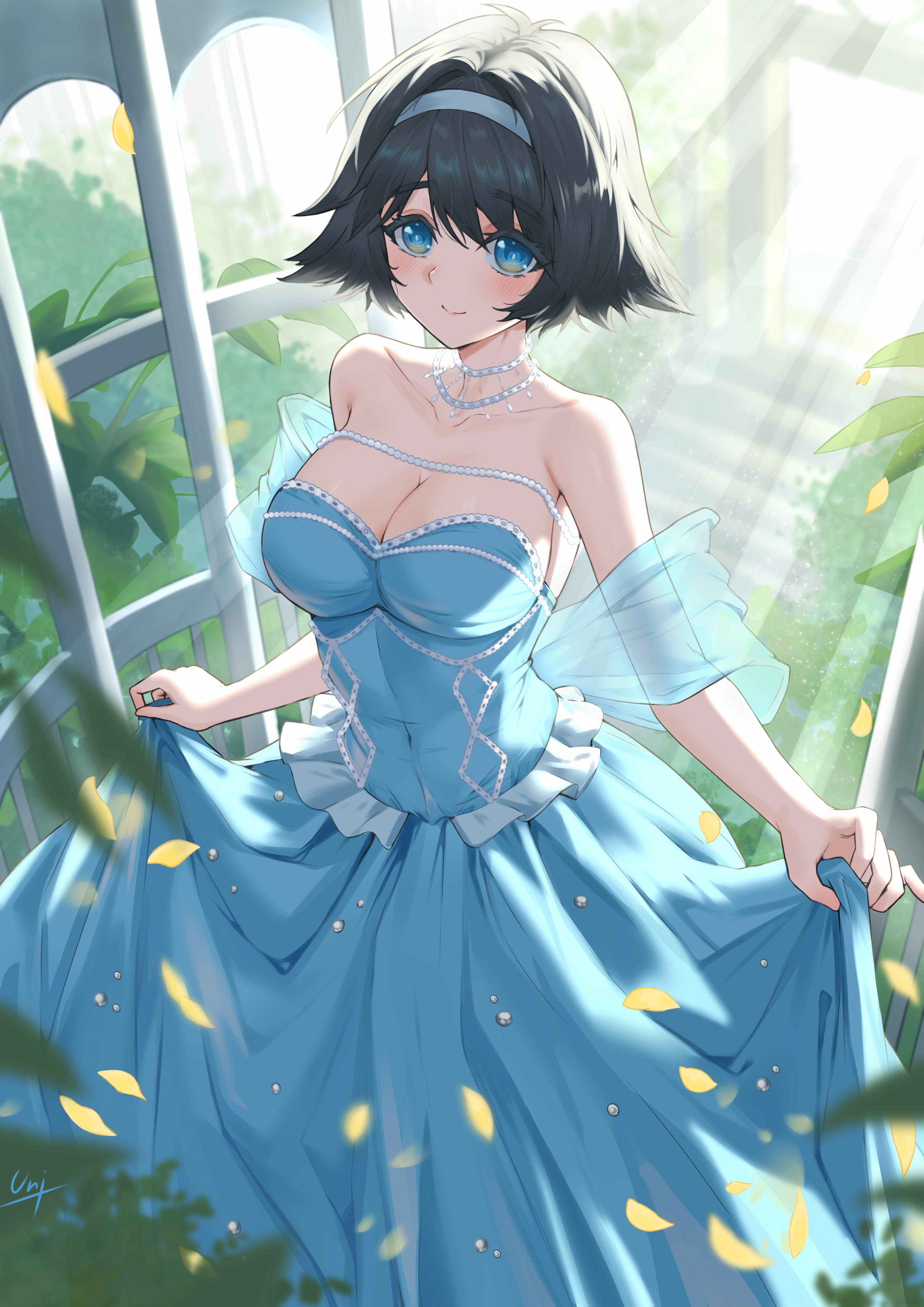 dress no_bra see_through shiina_mayumi skirt_lift steins;gate unique_(pixiv12704744)