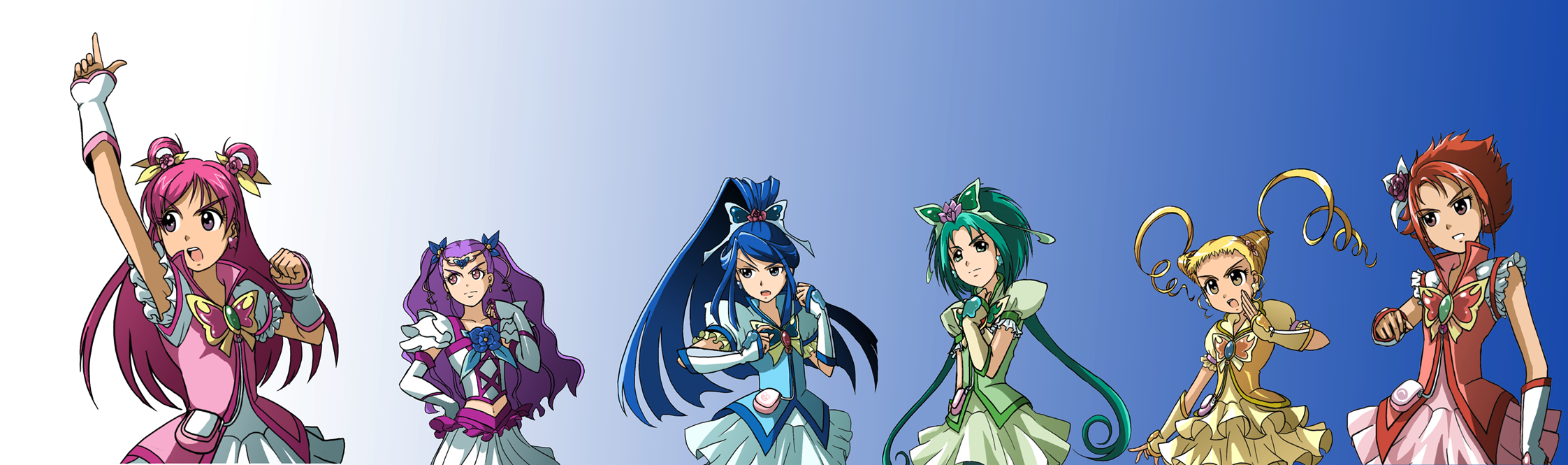 futari_wa_pretty_cure kakkii kasugano_urara milky_rose minazuki_karen natsuki_rin pretty_cure yes!_precure_5 yumehara_nozomi