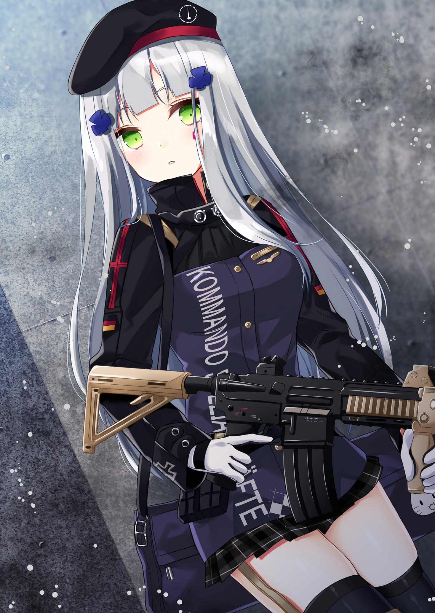 purin girls frontline hk416 (girls frontline) gun thighhighs | #494072 ...