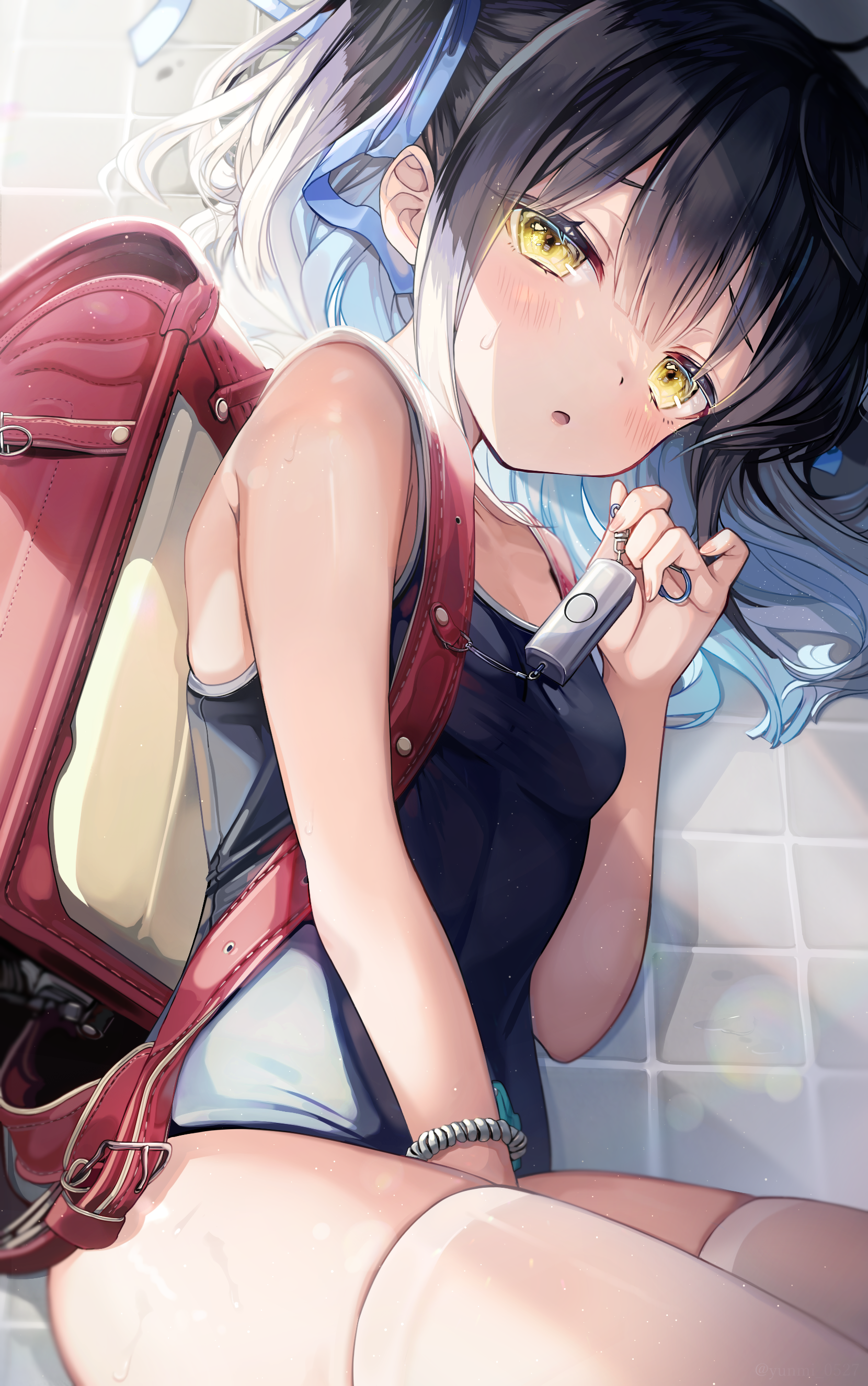 kudou_rinri loli school_swimsuit swimsuits thighhighs yunmi