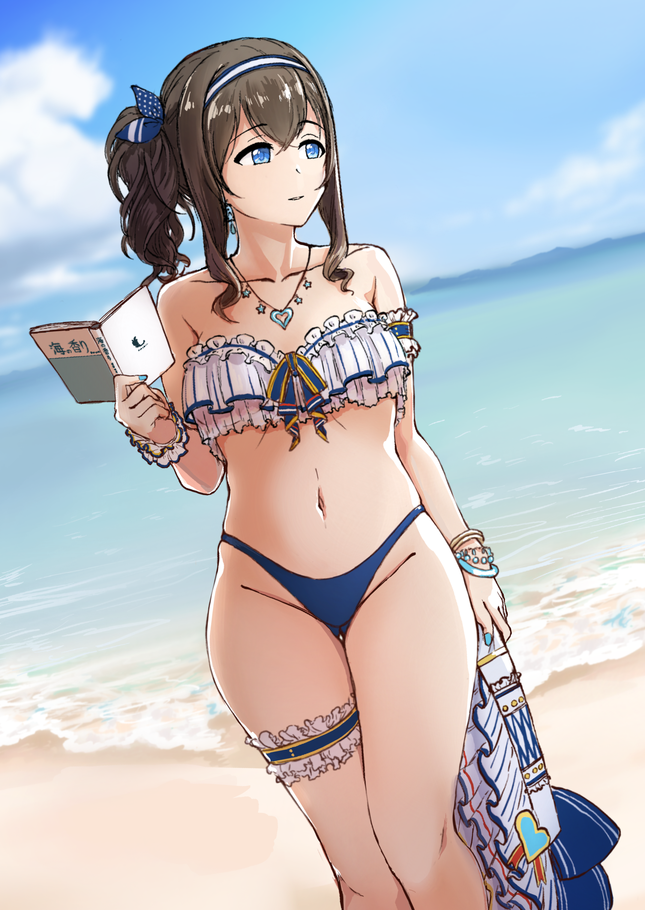 bikini garter sagisawa_fumika swimsuits the_idolm@ster the_idolm@ster_cinderella_girls ushimochi