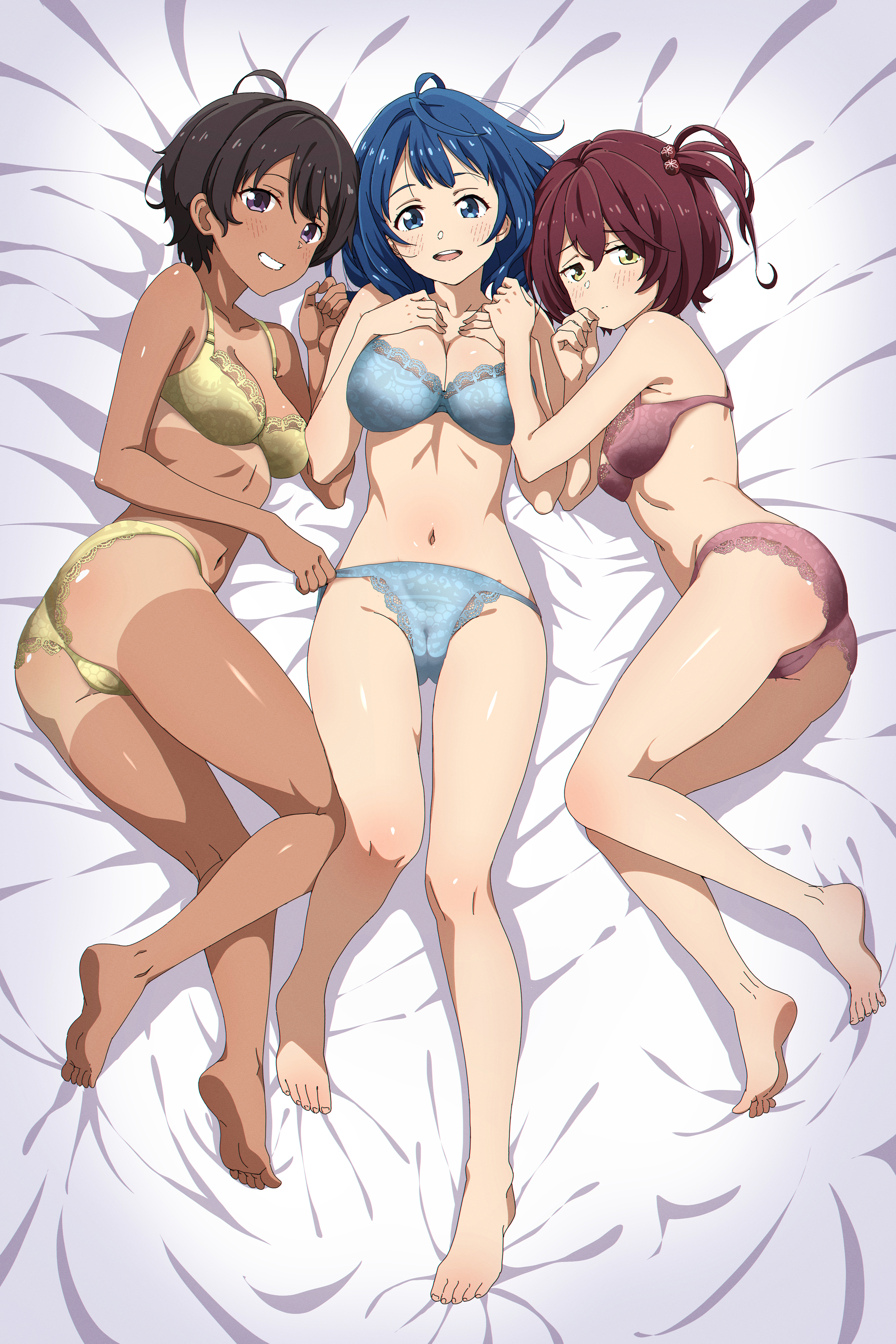 ass bra breast_hold cameltoe dakimakura komari_chika lhofi lingerie make_heroine_ga_oosugiru! pantsu tan_lines thong yakishio_lemon yanami_anna