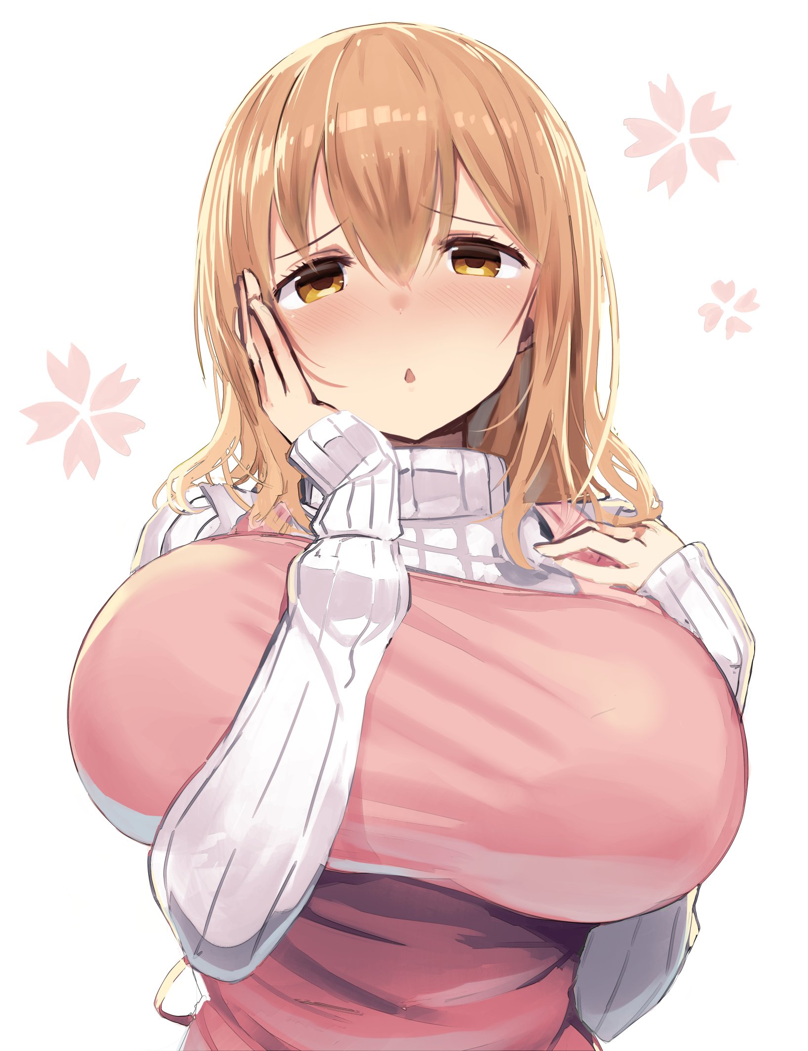 breast_hold greatmosu sunohara_ayaka sunoharasou_no_kanrinin-san sweater