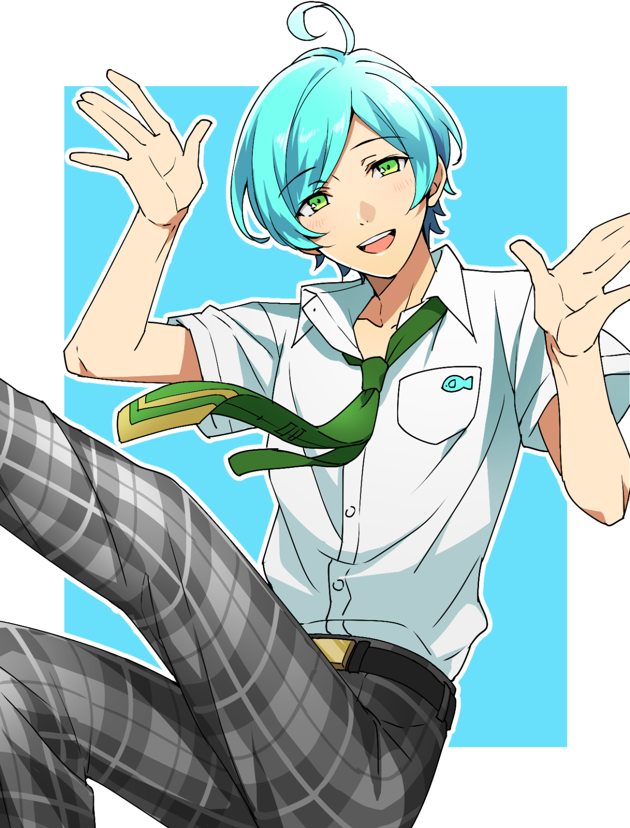 92_(artist) ensemble_stars! male seifuku shinkai_kanata