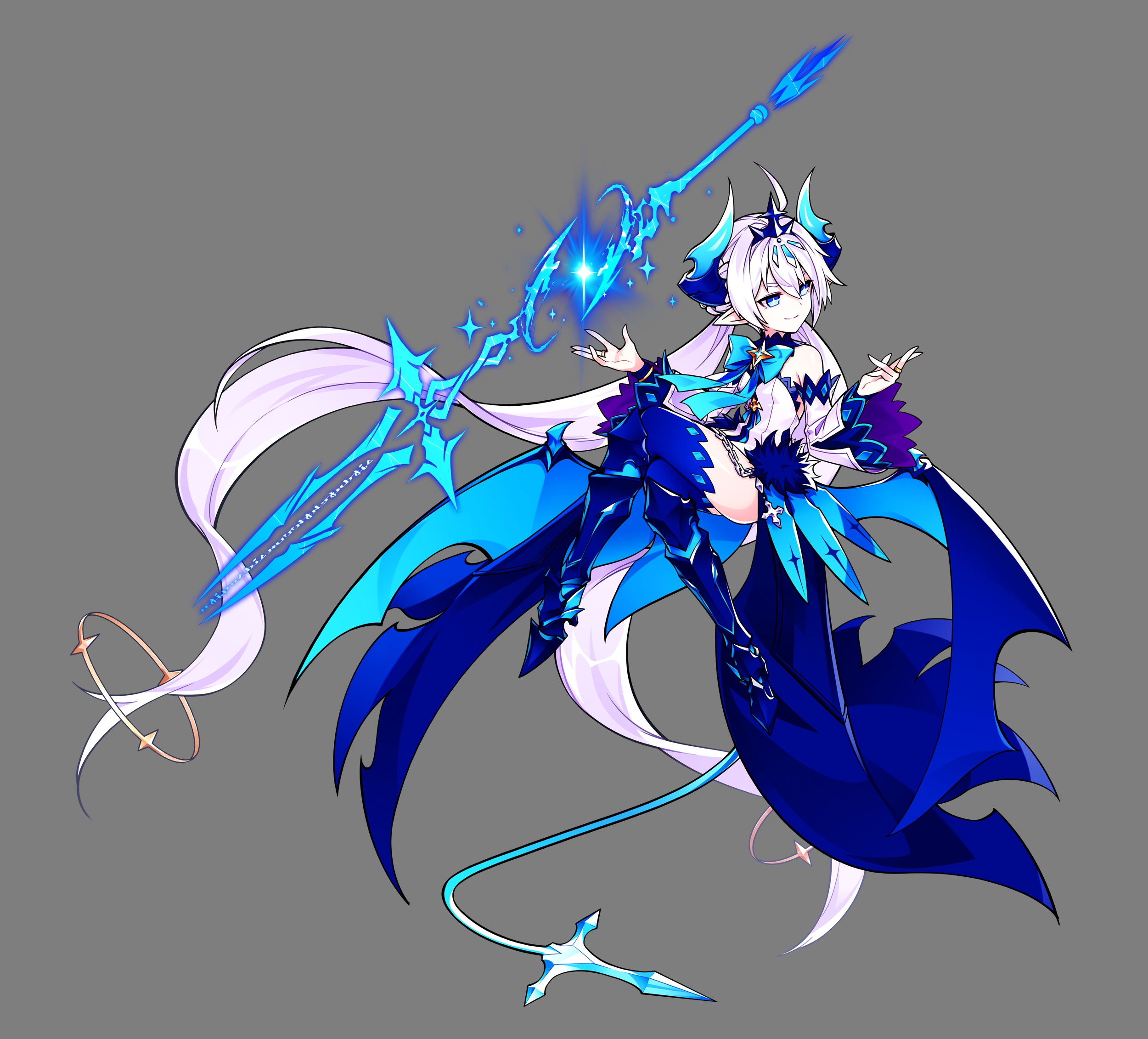 hwansang elsword lu (elsword) armor heels horns pointy ears tail ...