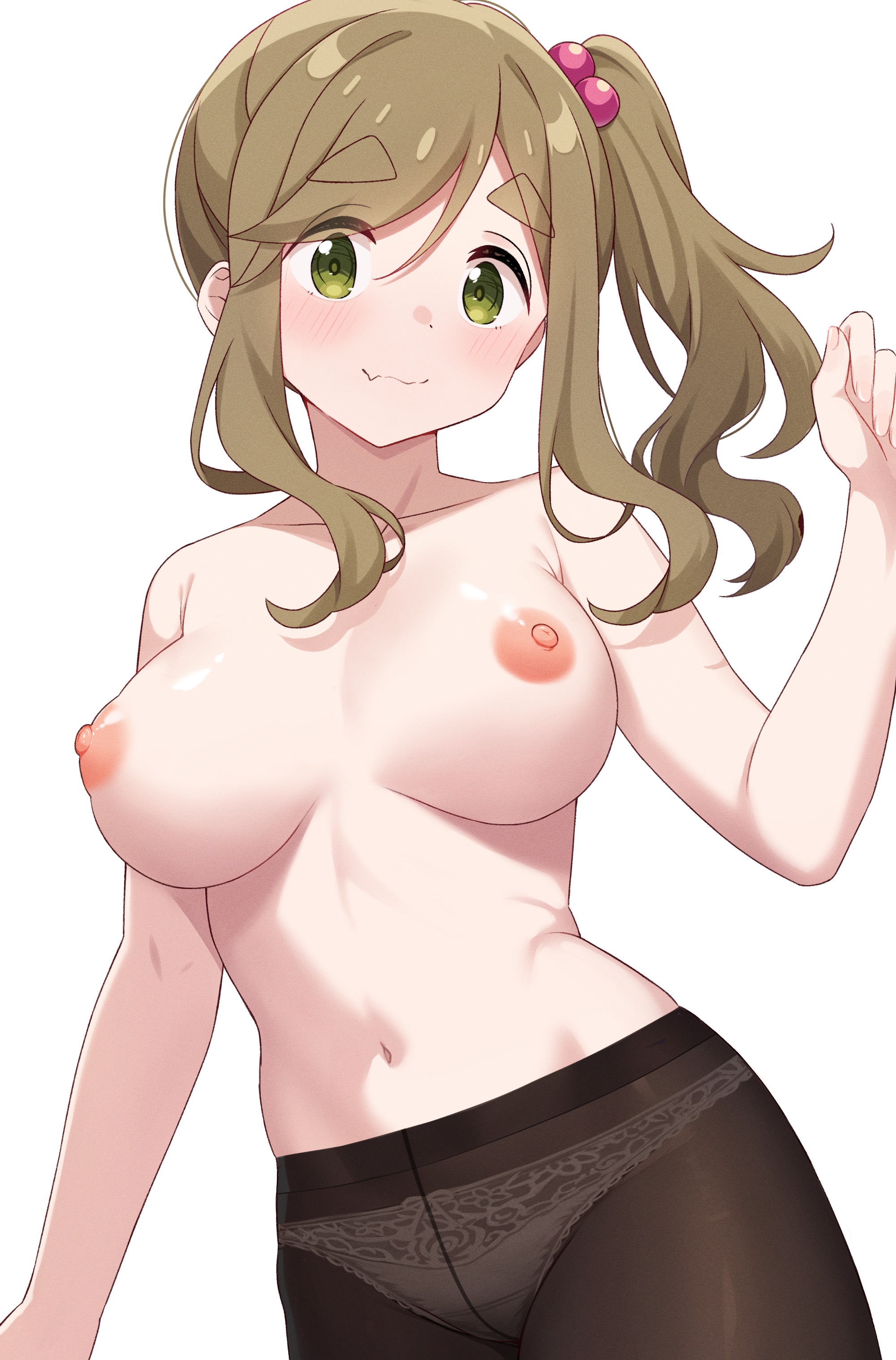 inuyama_aoi nekosination nipples pantsu pantyhose see_through topless yurucamp