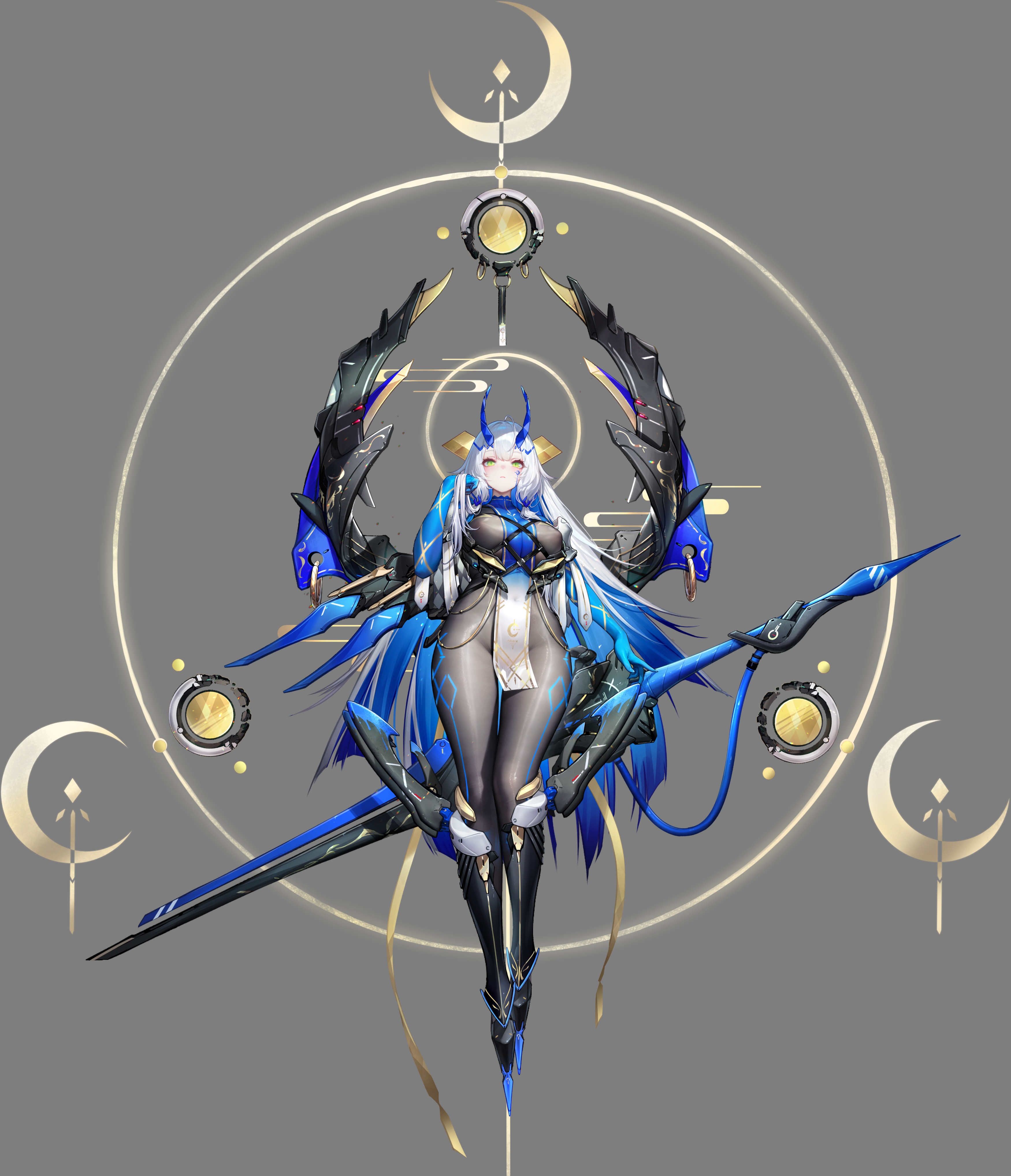 bodysuit cross_core dk_senie horns midnight_(cross_core) sword tattoo transparent_png