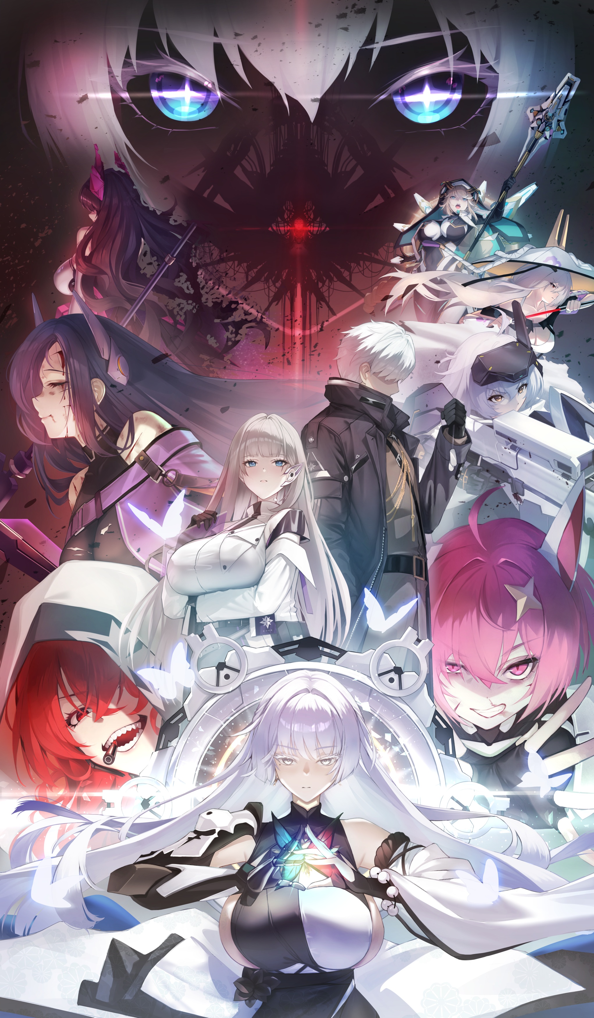 animal_ears armor blood bodysuit cecil_(nikke) gainoob goddess_of_victory:_nikke gun harran_(nikke) horns isabel_(nikke) japanese_clothes johan_(nikke) liliweiss_(nikke) mecha_musume nayuta_(nikke) nihilister_(nikke) no_bra noah_(nikke) nun pointy_ears rapture_queen rapunzel_(nikke) scarlet_(nikke) snow_white_(nikke) sword weapon