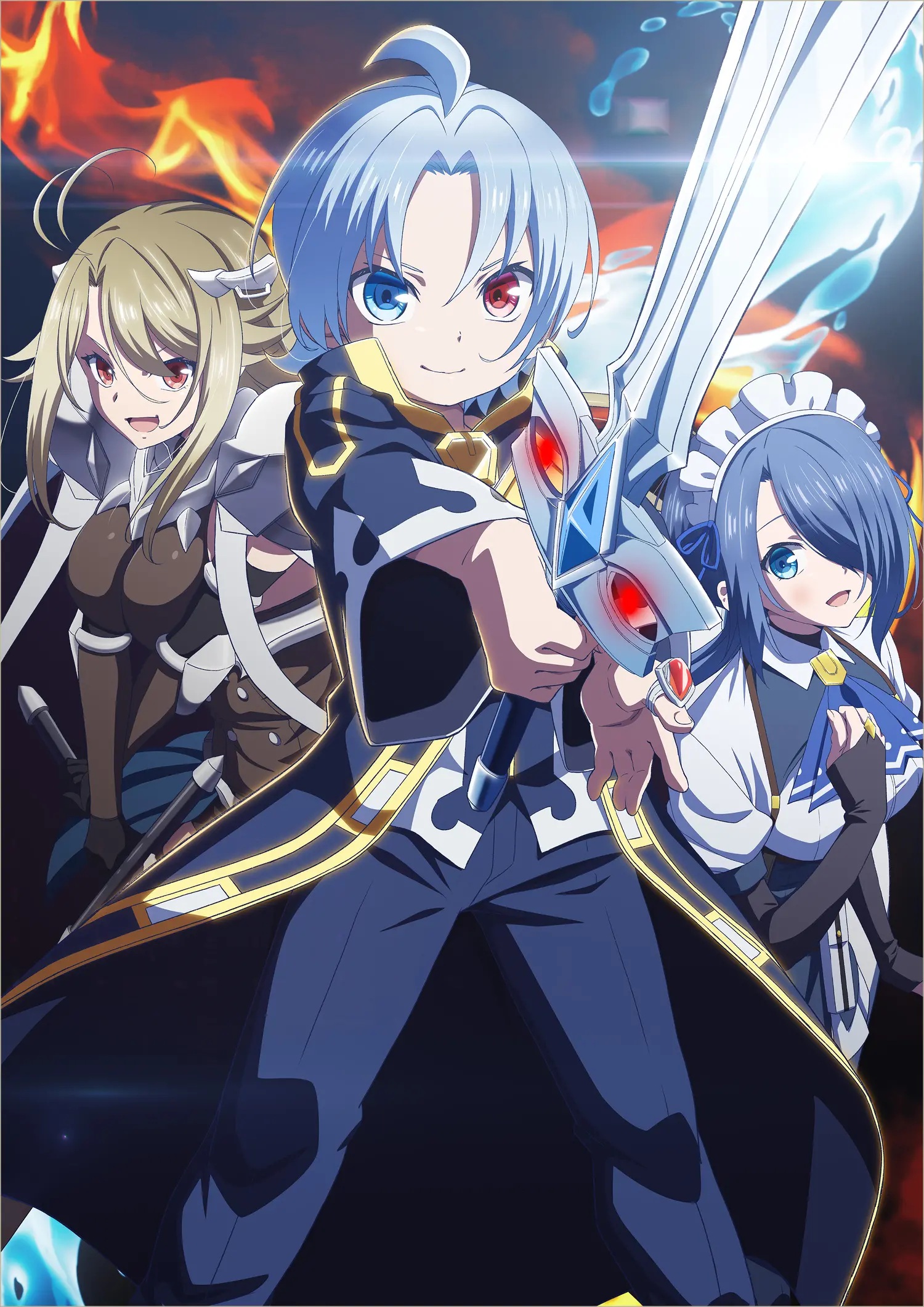 armor heterochromia kizoku_tensei maid noah_(kizoku_tensei) shirley_(kizoku_tensei) sword tagme zoe_(kizoku_tensei)