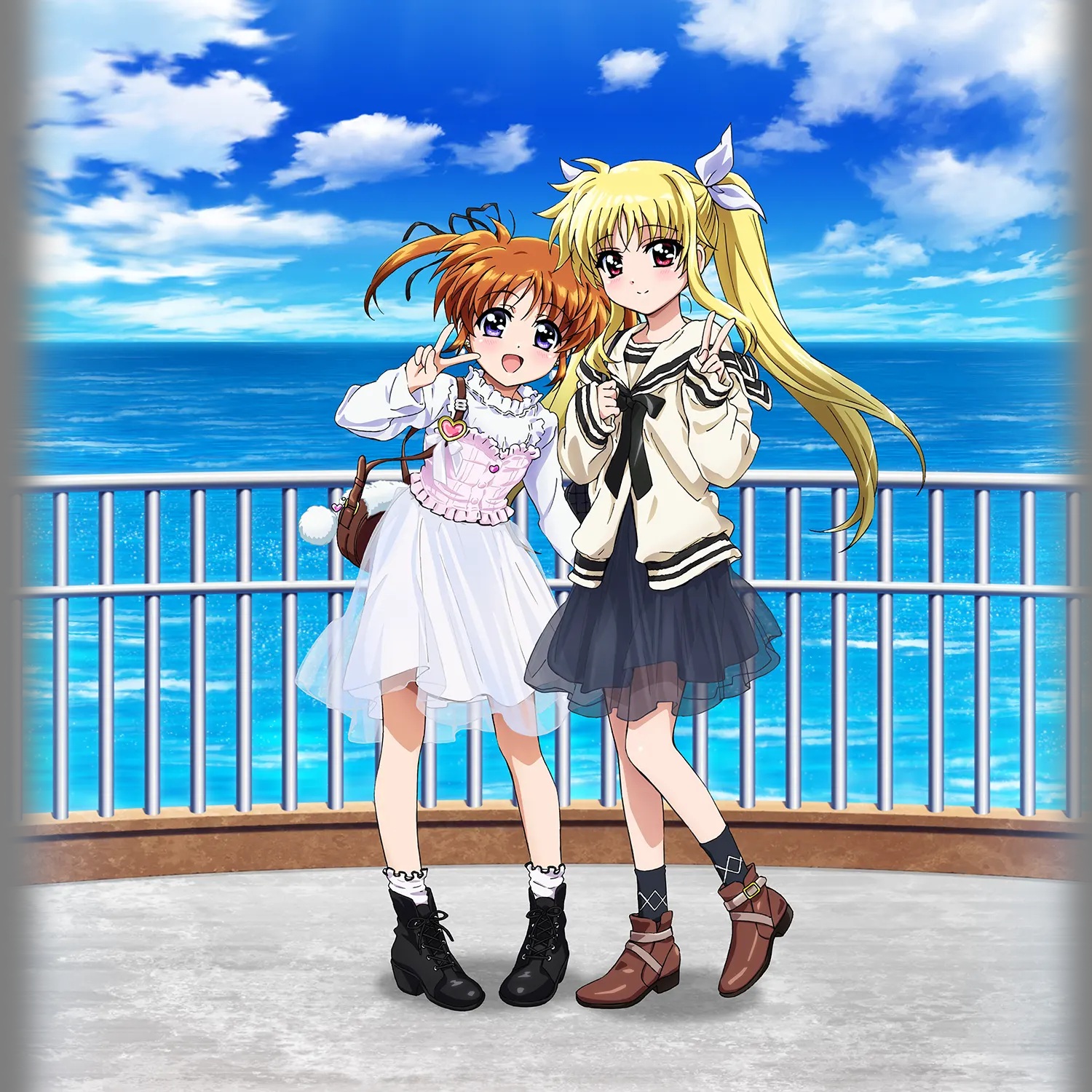 fate_testarossa heels mahou_shoujo_lyrical_nanoha see_through seifuku tagme takamachi_nanoha transparent_webp