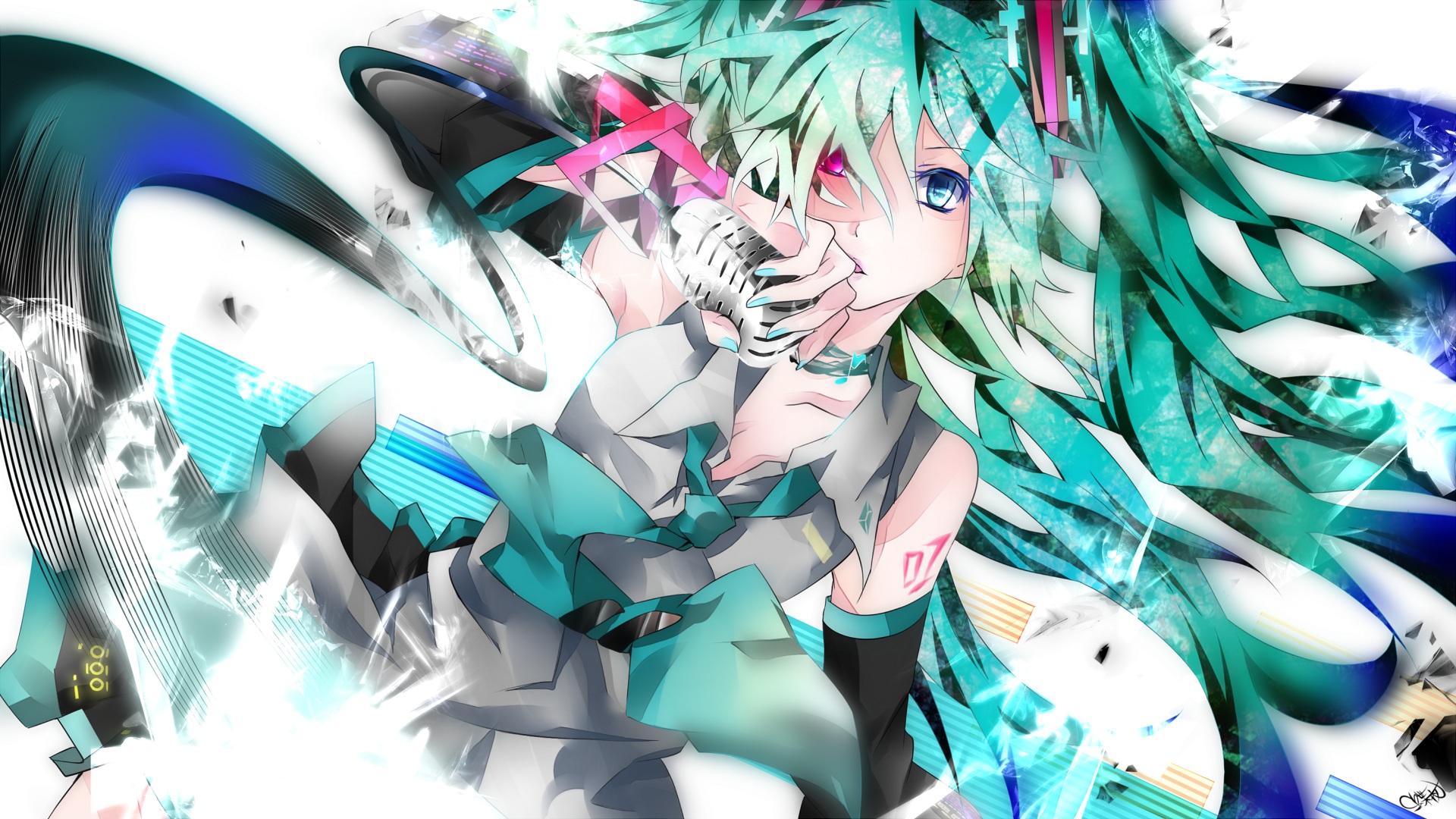 Tyouya Vocaloid Hatsune Miku Heterochromia Wallpaper Yande Re