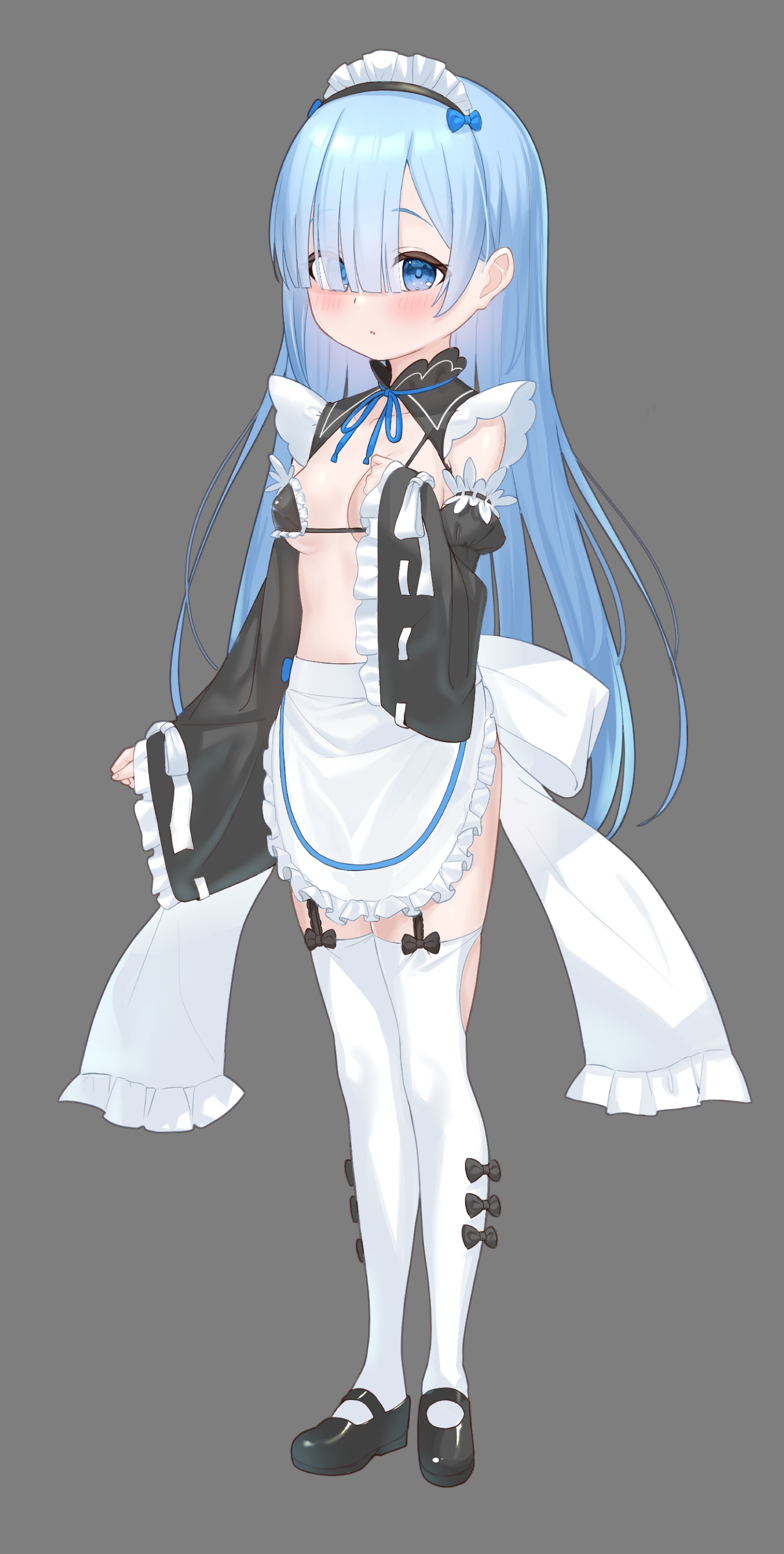 bikini_top loli maid stockings swimsuits thighhighs transparent_png tsuki_usagi