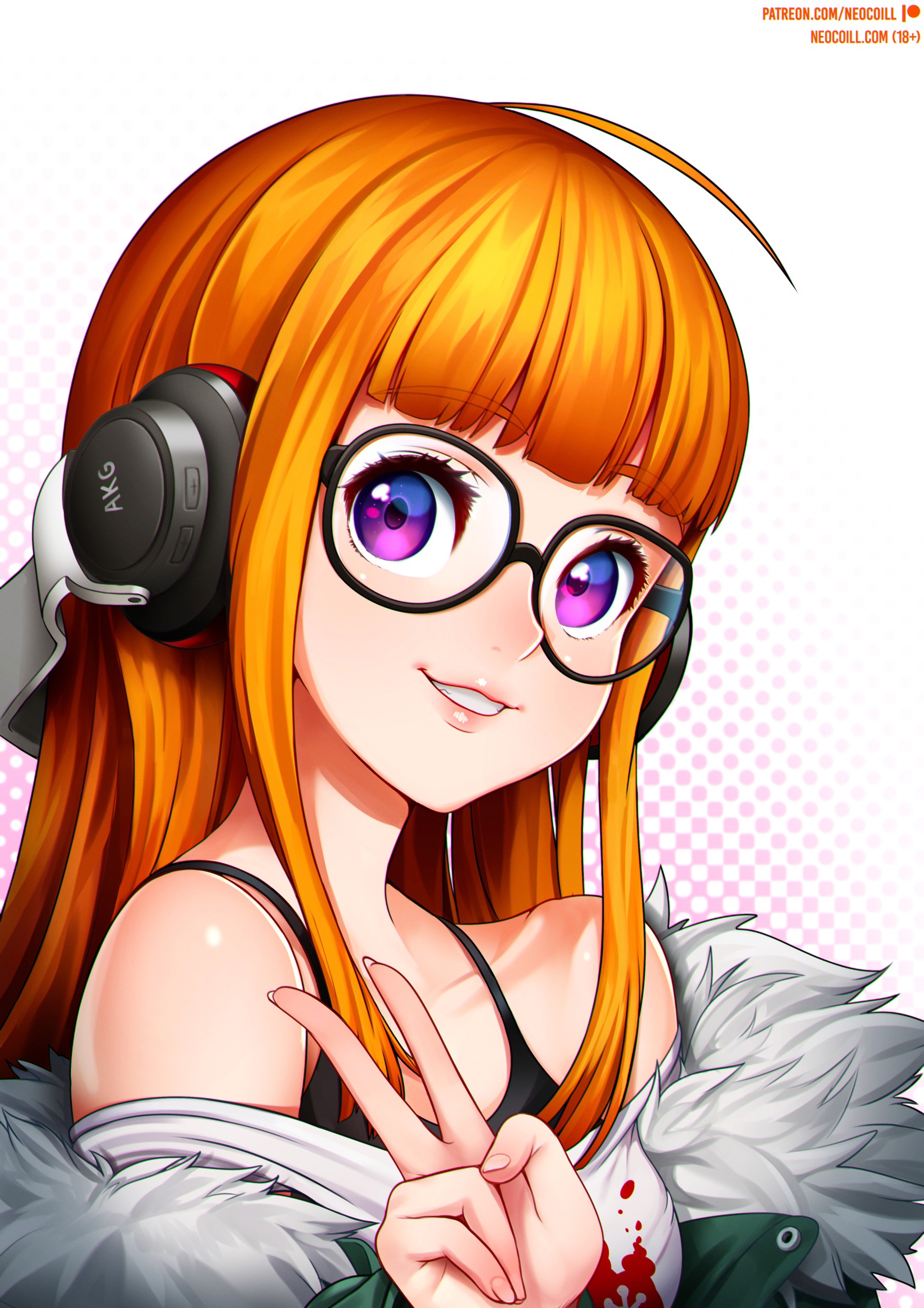 neocoill megaten persona persona 5 sakura futaba headphones megane |  #834901 | yande.re