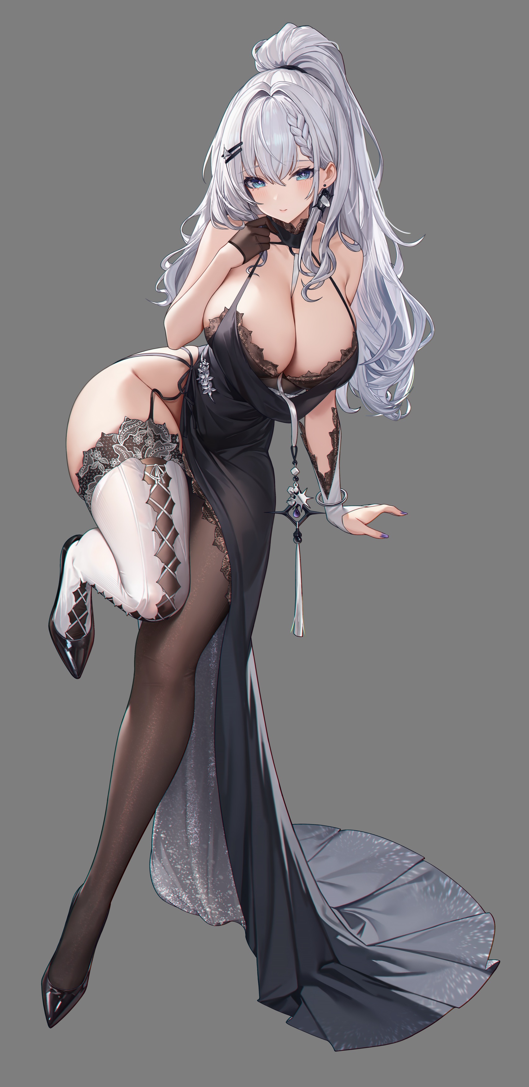 dress no_bra stockings tagme thighhighs transparent_png