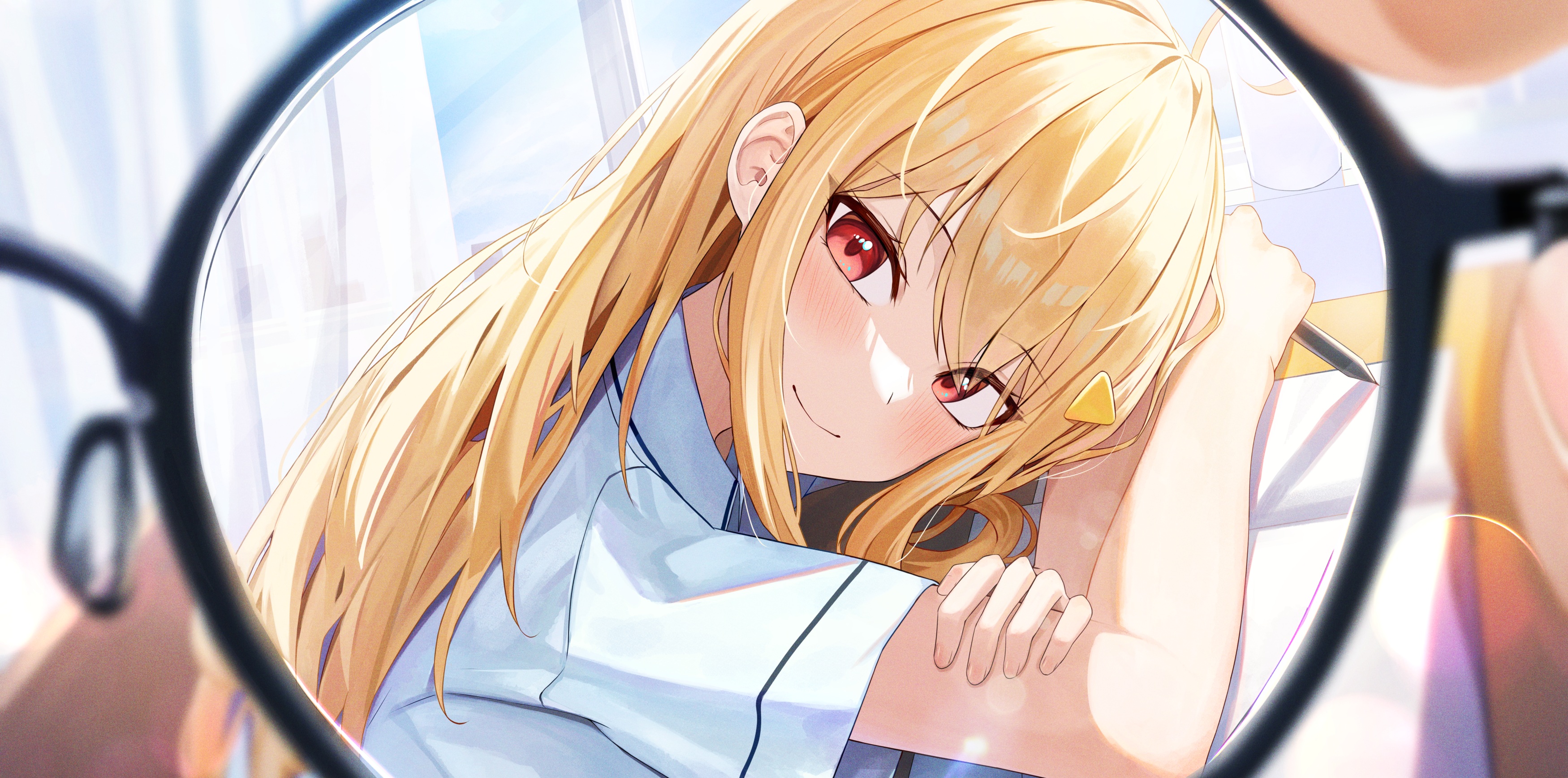 Jingburger blonde idol red eyes petite virtual youtuber