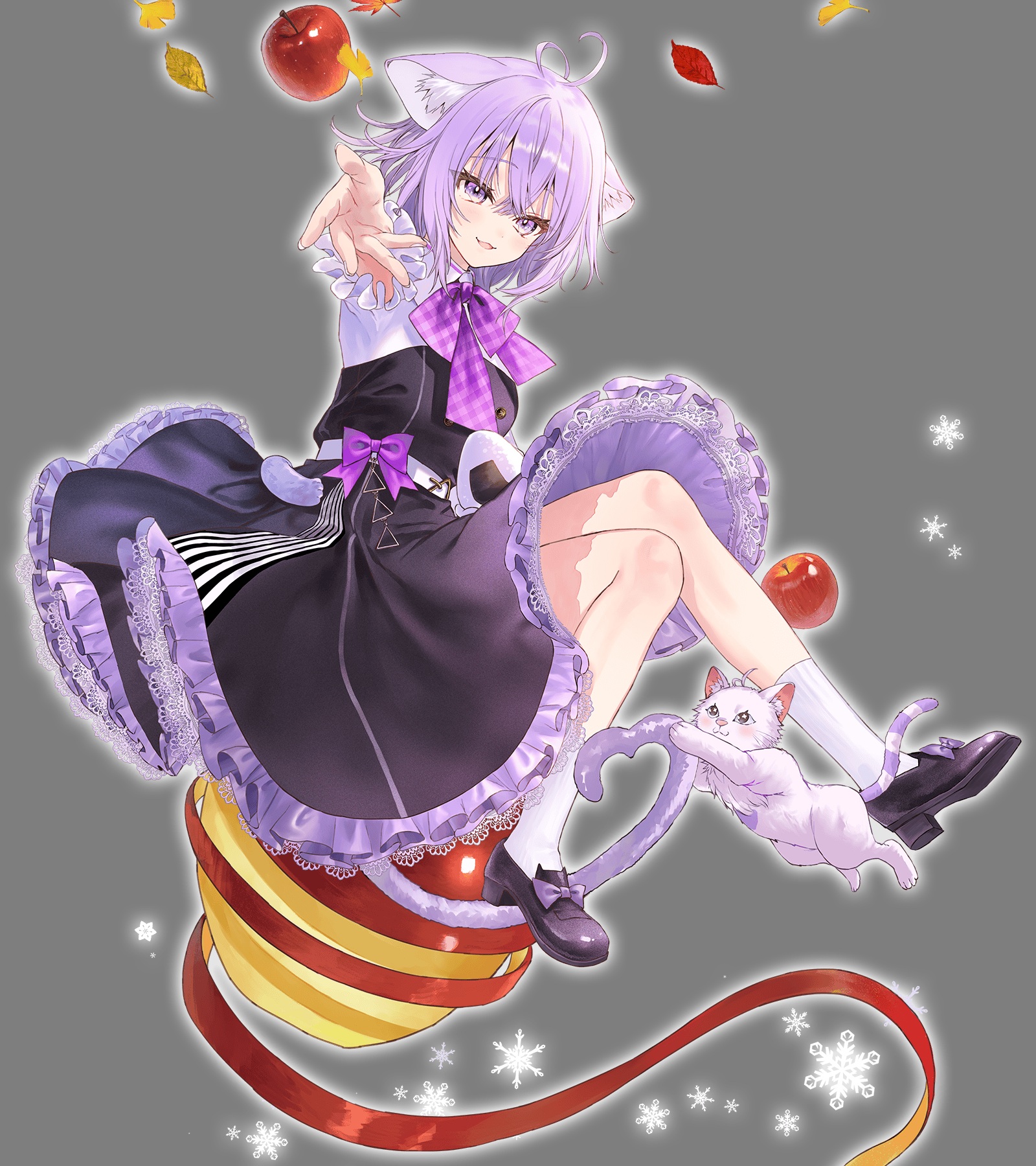 animal_ears entergram hanekoto heels hololive hololive_gamers neko nekomata_okayu nekomimi okayunyumu! skirt_lift tail transparent_png