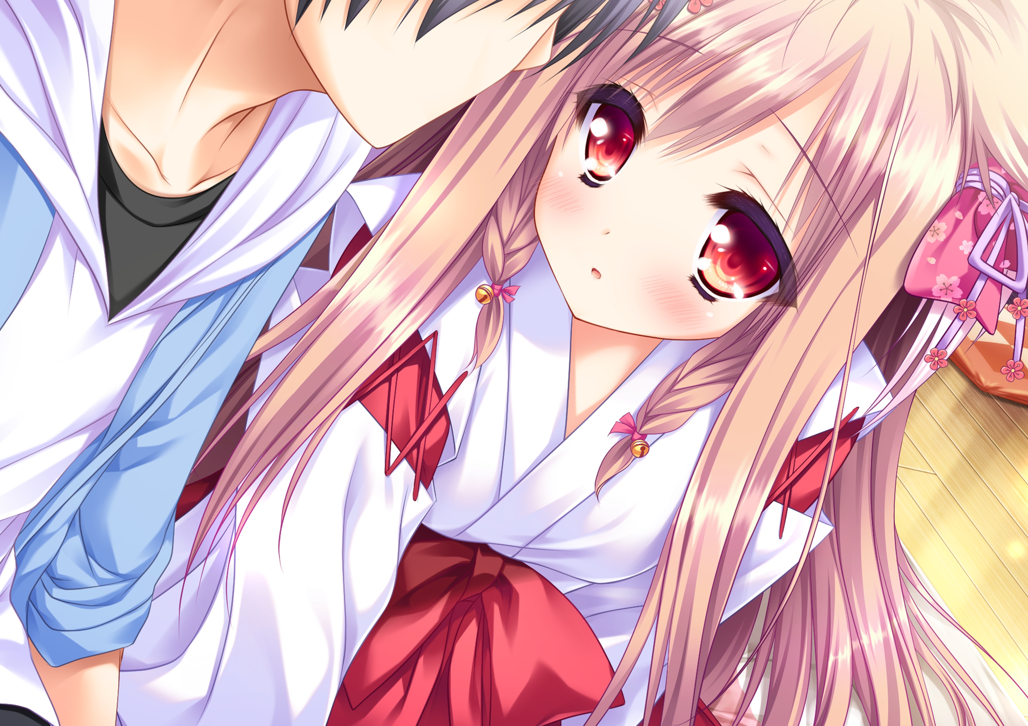 animal_ears kitsune lump_of_sugar miko mito_kohaku moekibara_fumitake tayutama tayutama_2