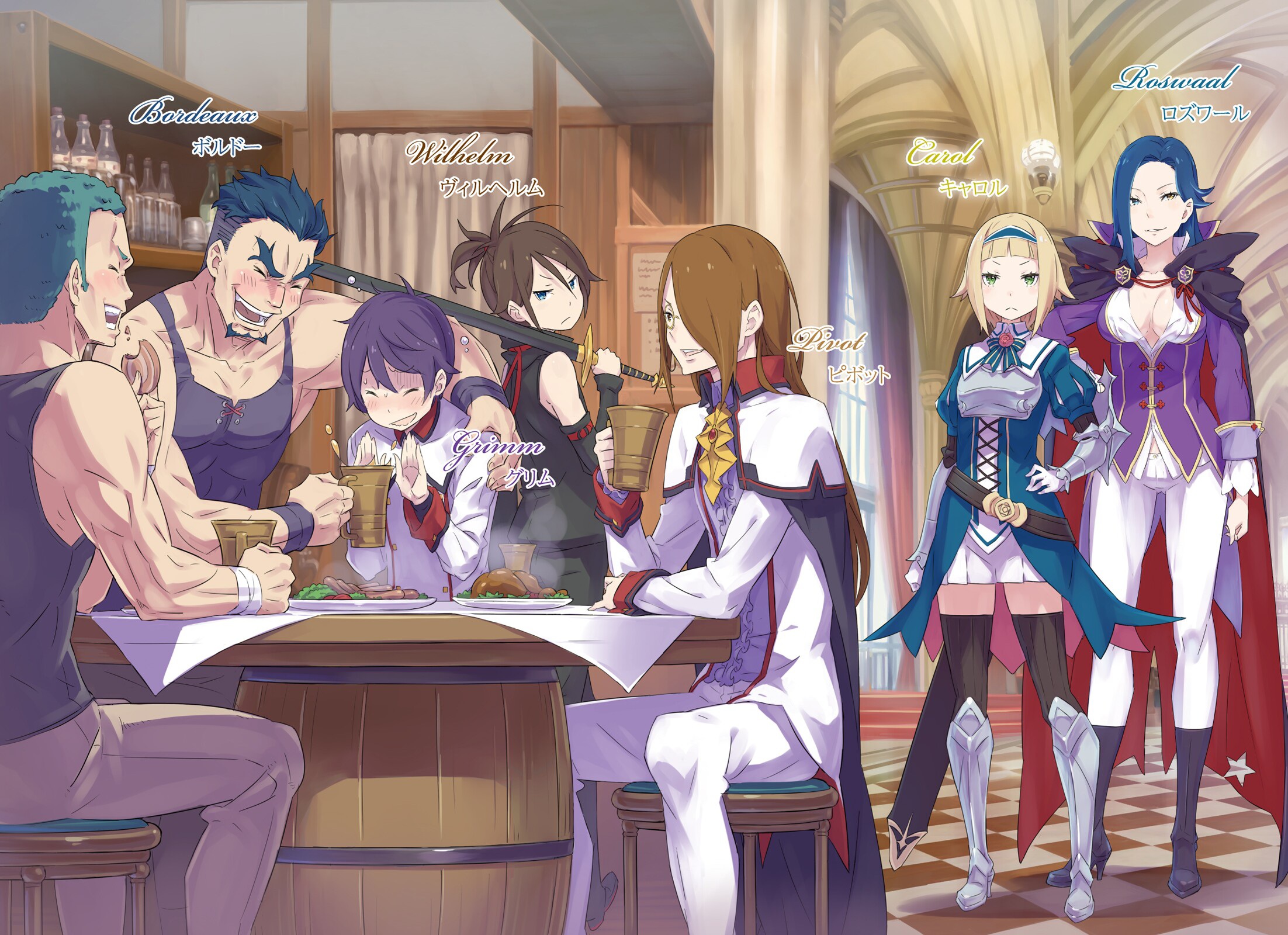 armor heels no_bra ootsuka_shinichirou re:zero_kara_hajimeru_isekai_seikatsu re:zero_kara_hajimeru_isekai_seikatsu_ex sword thighhighs wilhelm_van_astrea