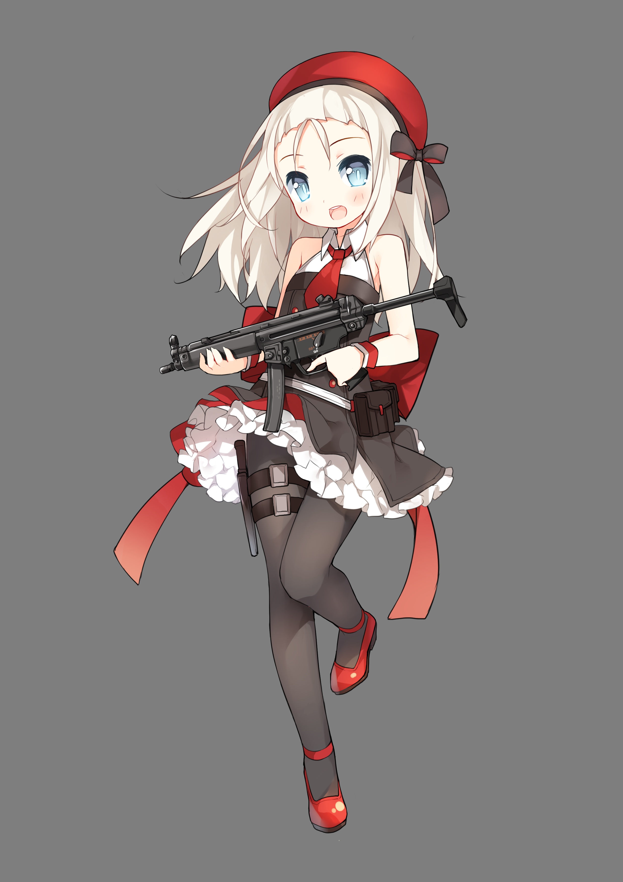 saru girls frontline mp5 (girls frontline) dress gun heels pantyhose ...