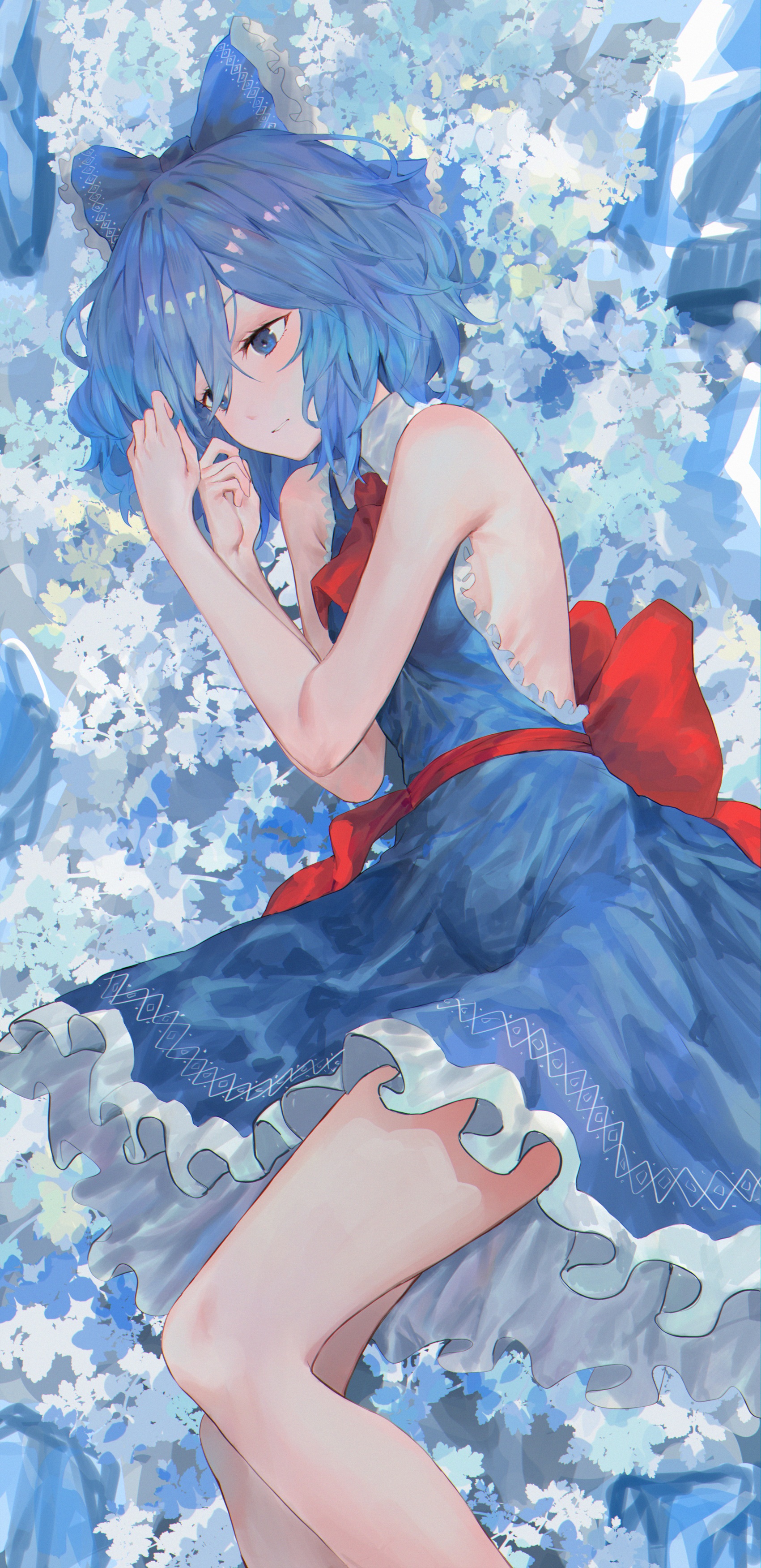 cirno dress kase_22 no_bra touhou