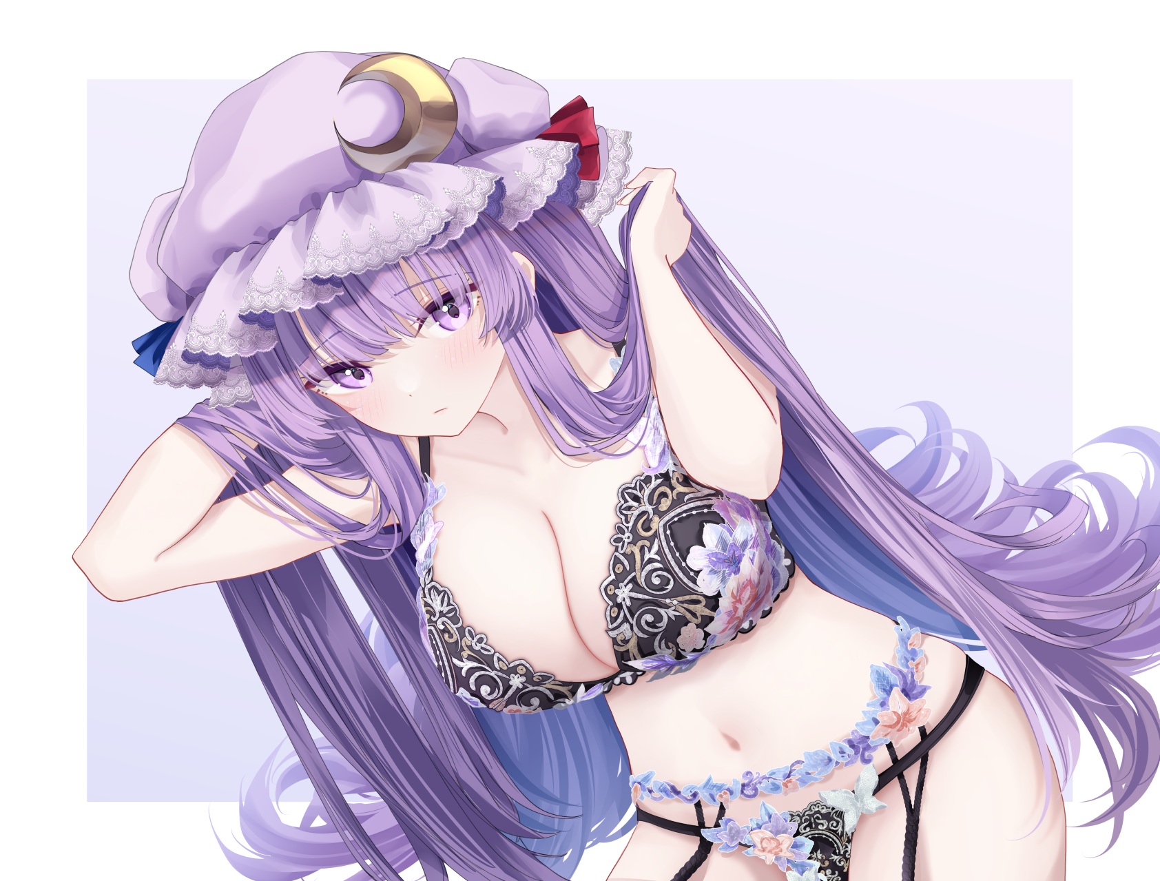 bra garter_belt lingerie pantsu patchouli_knowledge sarasadou_dan thong touhou