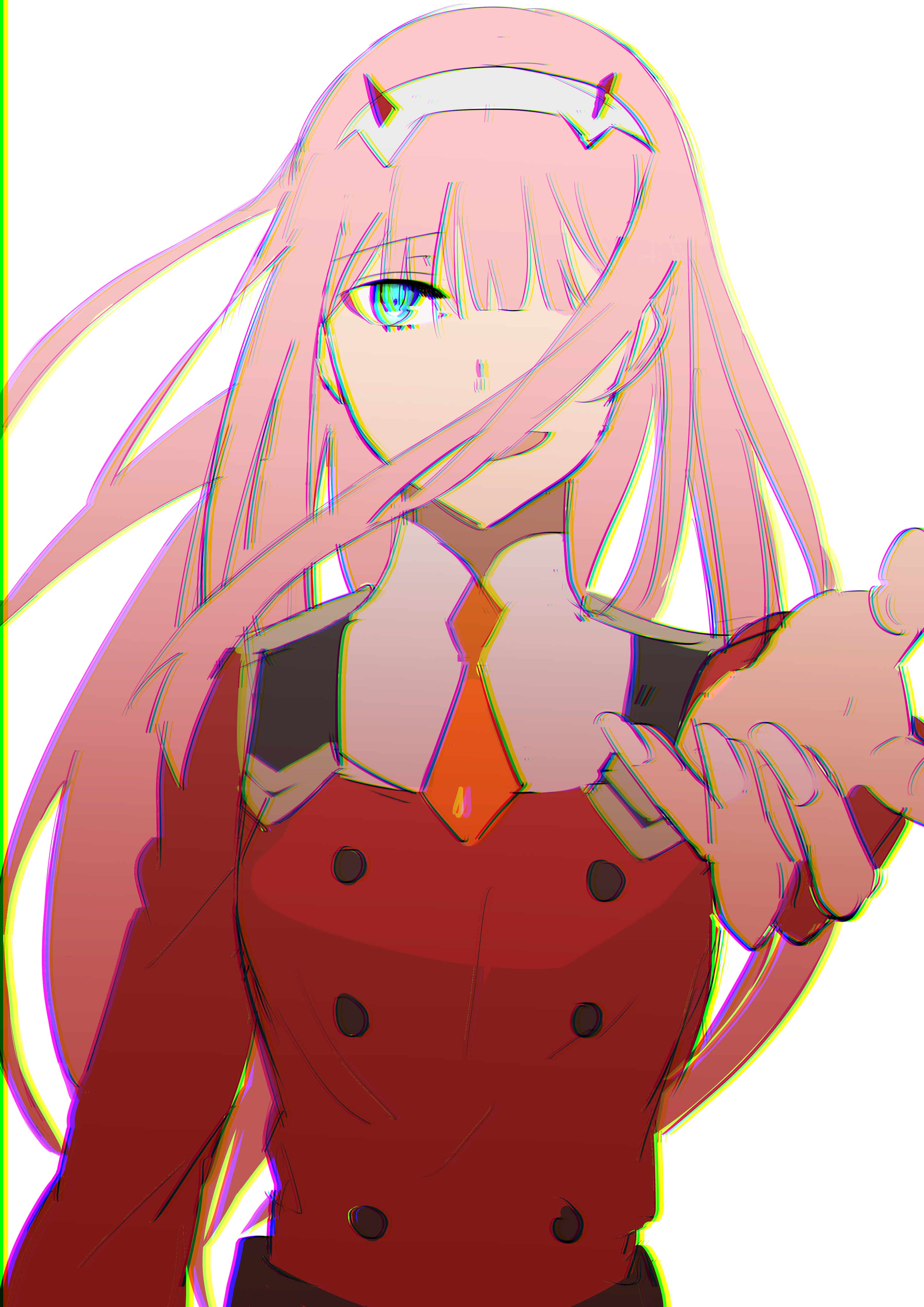 darling in the franxx zero two (darling in the franxx) horns uniform ...