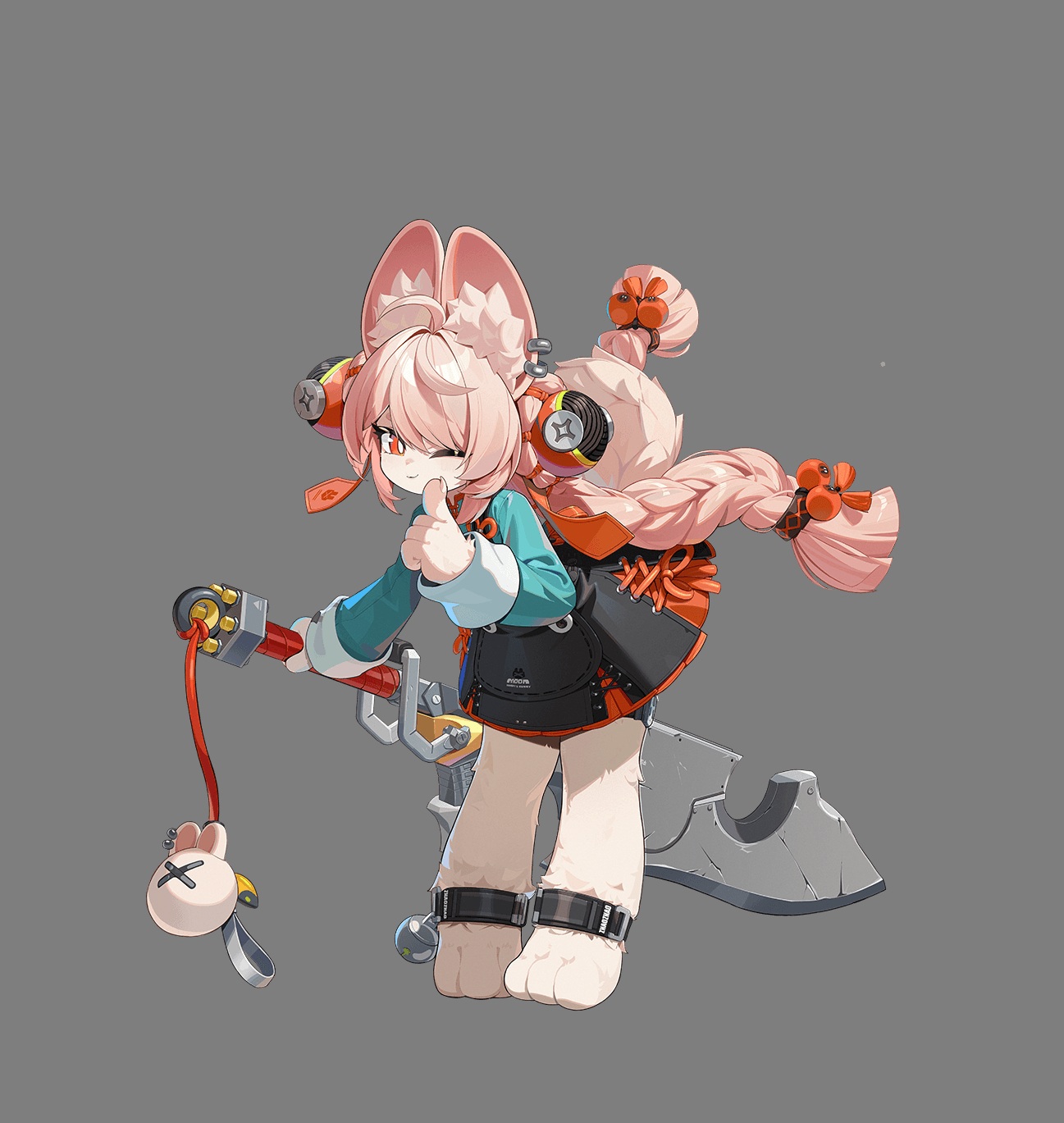 animal_ears bunny_ears sword tagme tail transparent_png zenless_zone_zero zhao_(zenless_zone_zero)