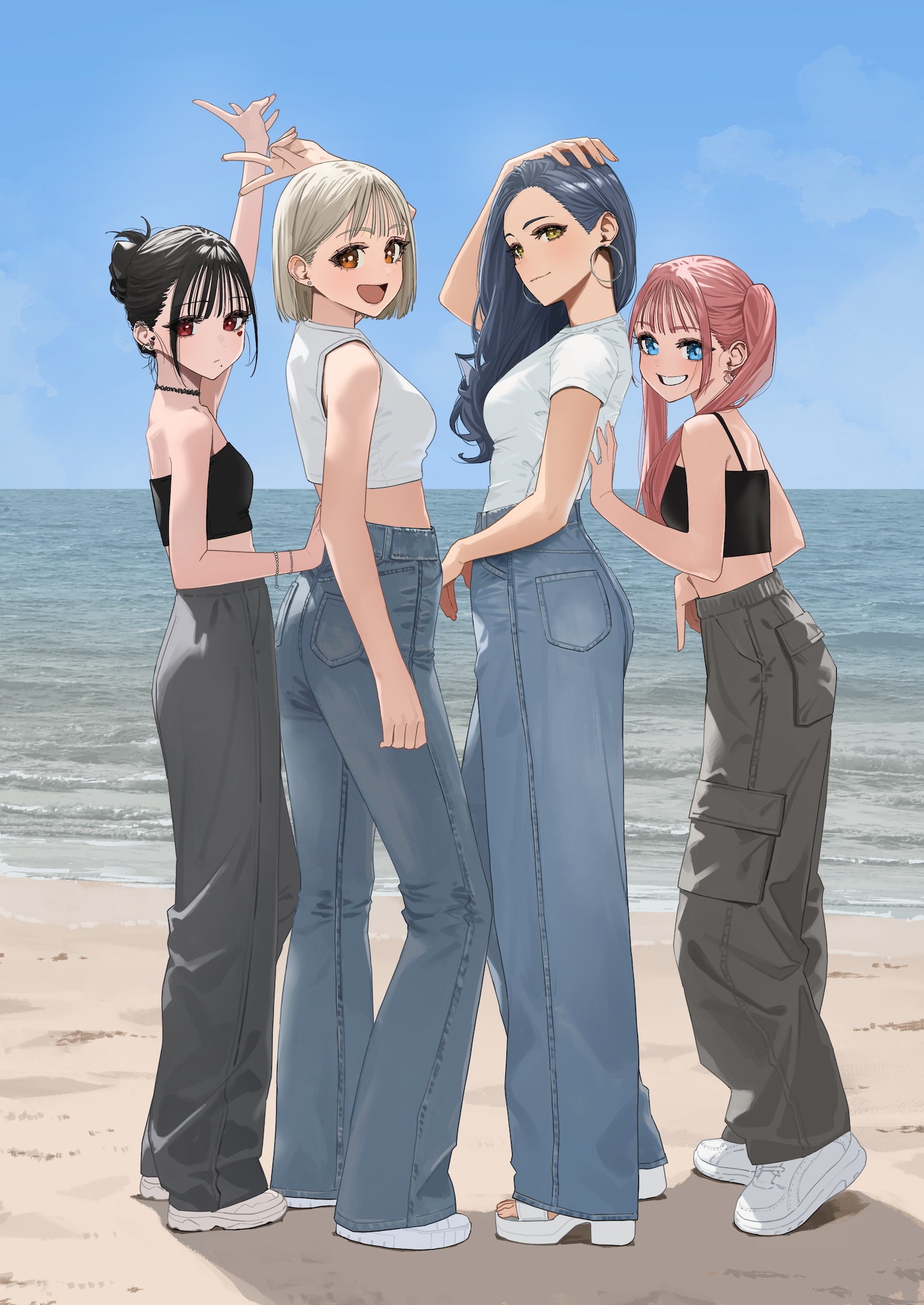 enokawa_kokoro hara_kenshi heels kimishima_touka kunitomi_ryouka kuroba_mitsuha no_bra