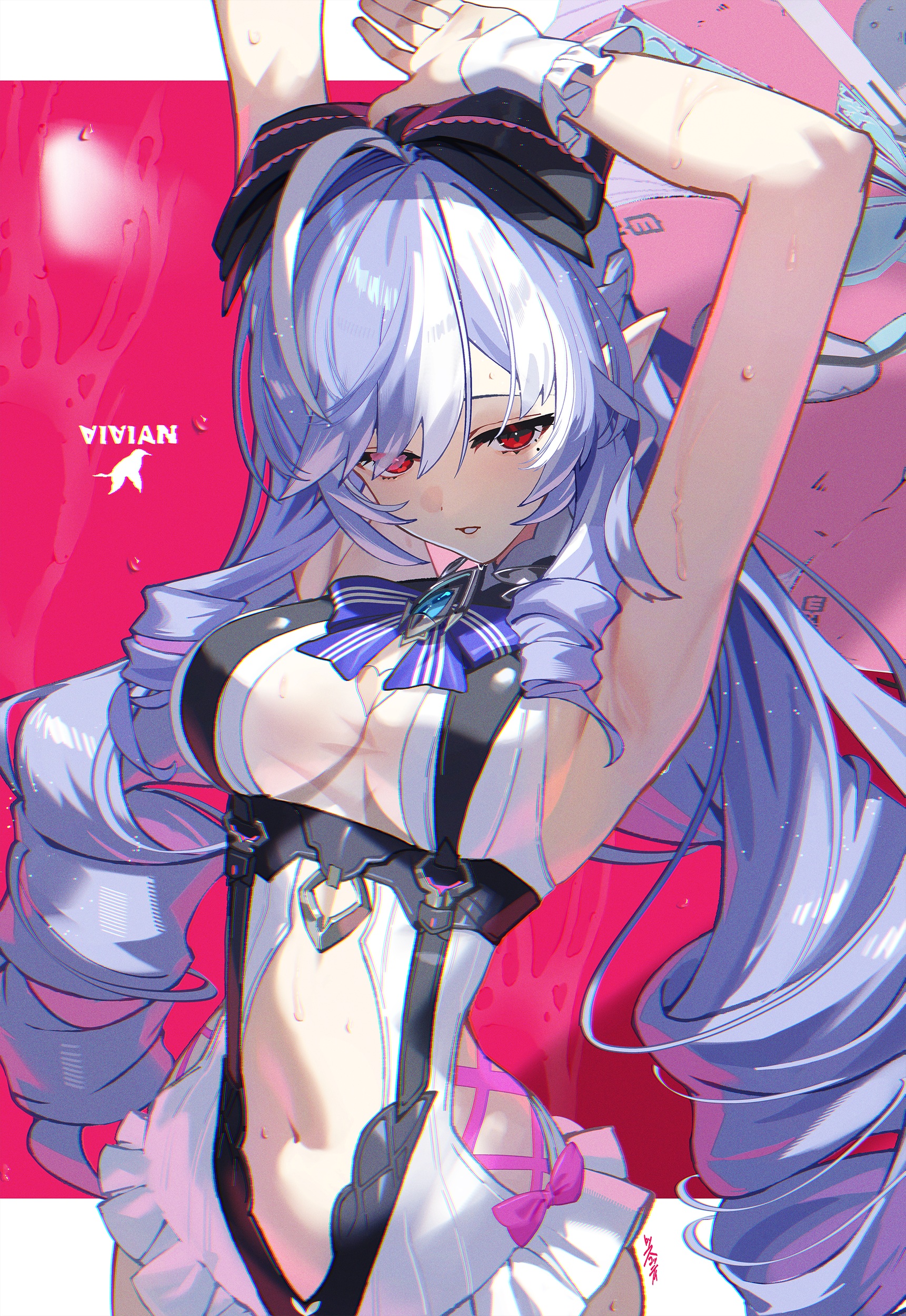 pointy_ears scottie see_through swimsuits vivian_banshee wet zenless_zone_zero