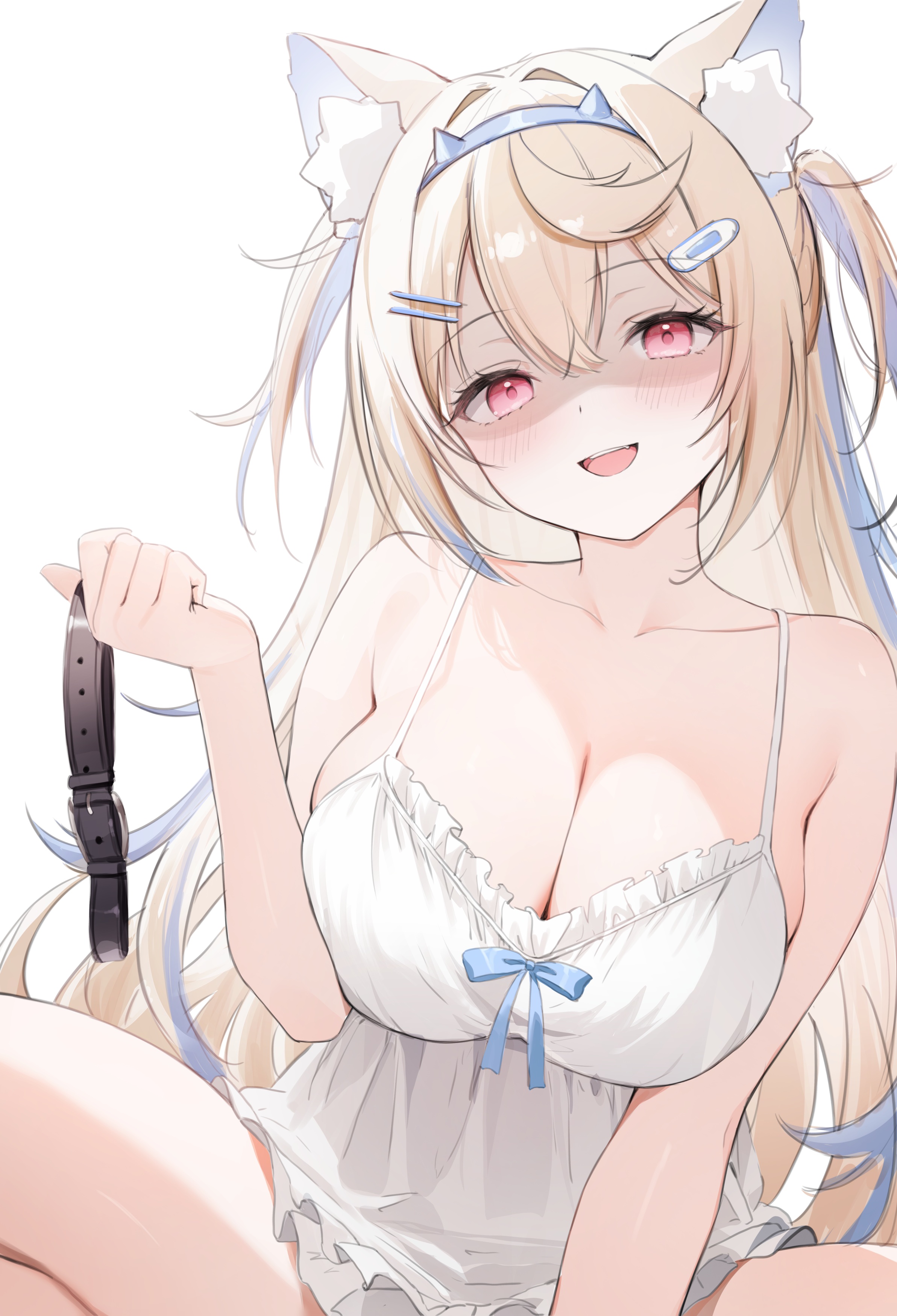 animal_ears bandaid fuwawa_abyssgard hololive hololive_english horns inumimi lingerie yumiewuri