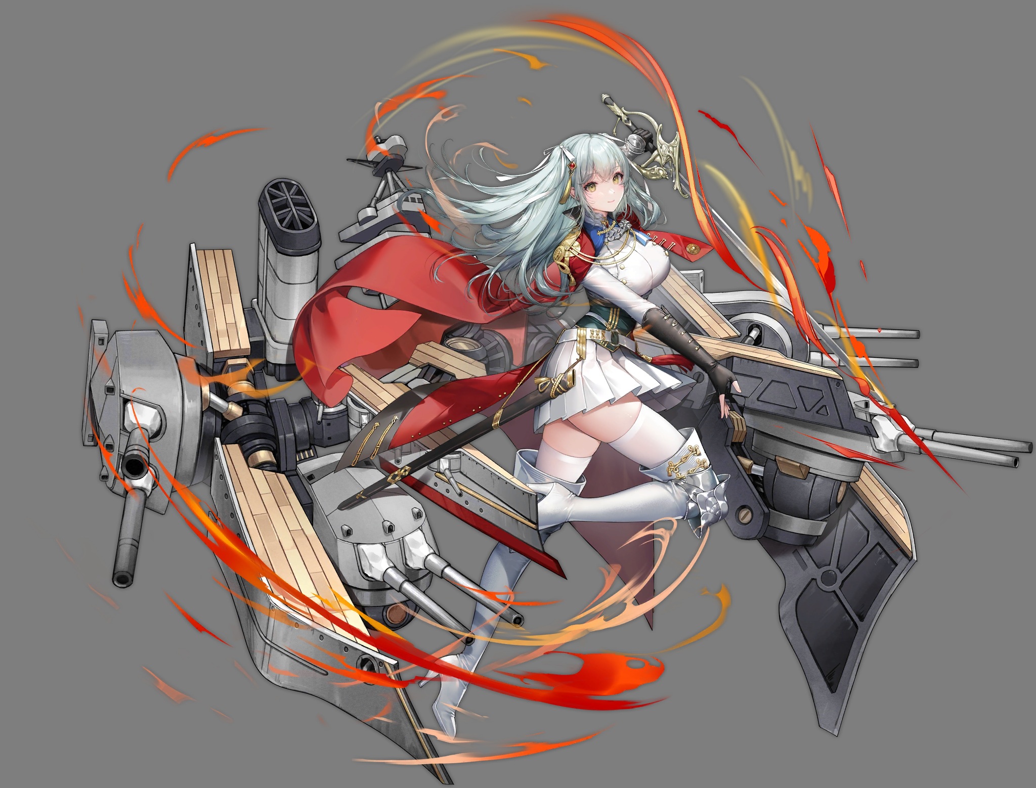 senchat azur lane revenge (azur lane) heels sword thighhighs ...