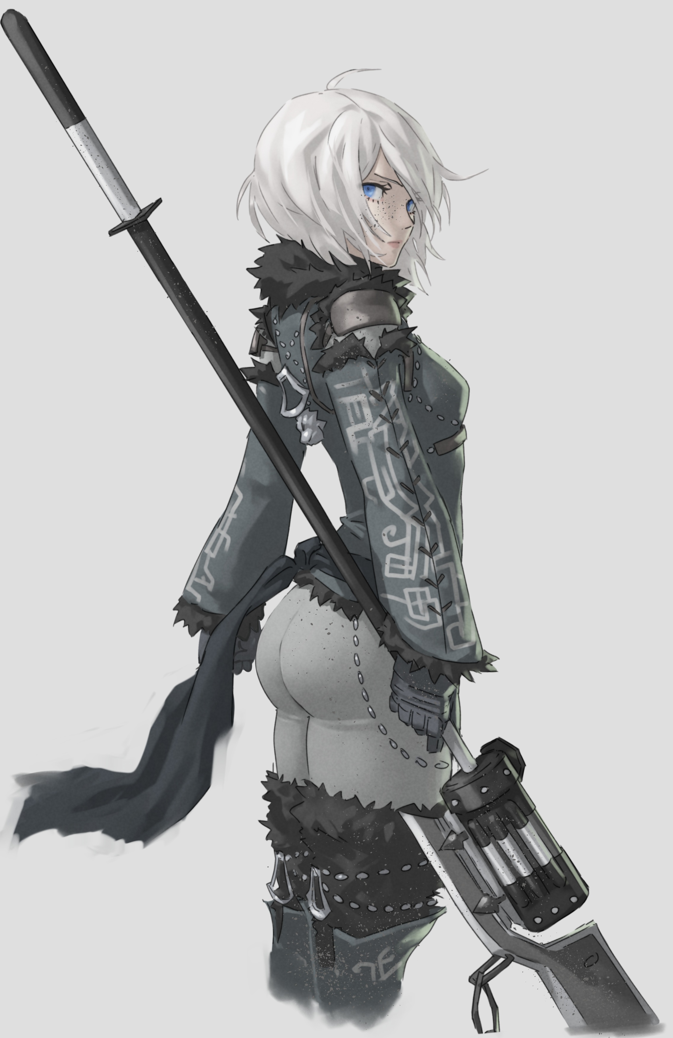 ozkh nier automata yorha type a no. 2 ass thighhighs weapon | #975151 |  