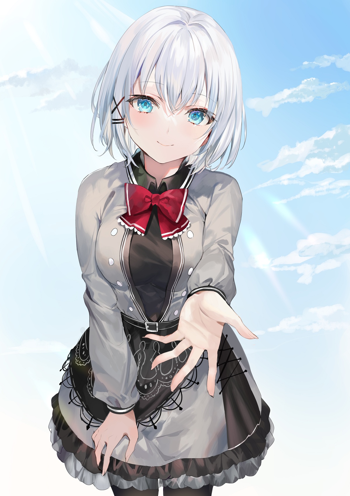 dress momoko_(momopoco) pantyhose see_through siesta_(tanmoshi) tantei_wa_mou_shindeiru.