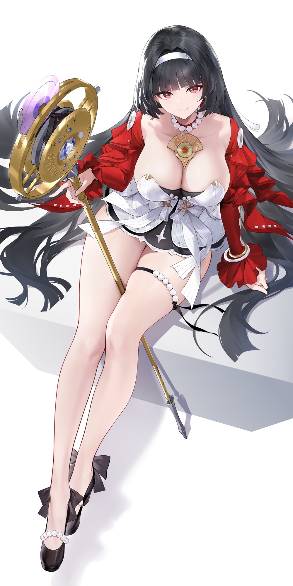 an_yasuri astra_yao dress garter heels no_bra weapon zenless_zone_zero