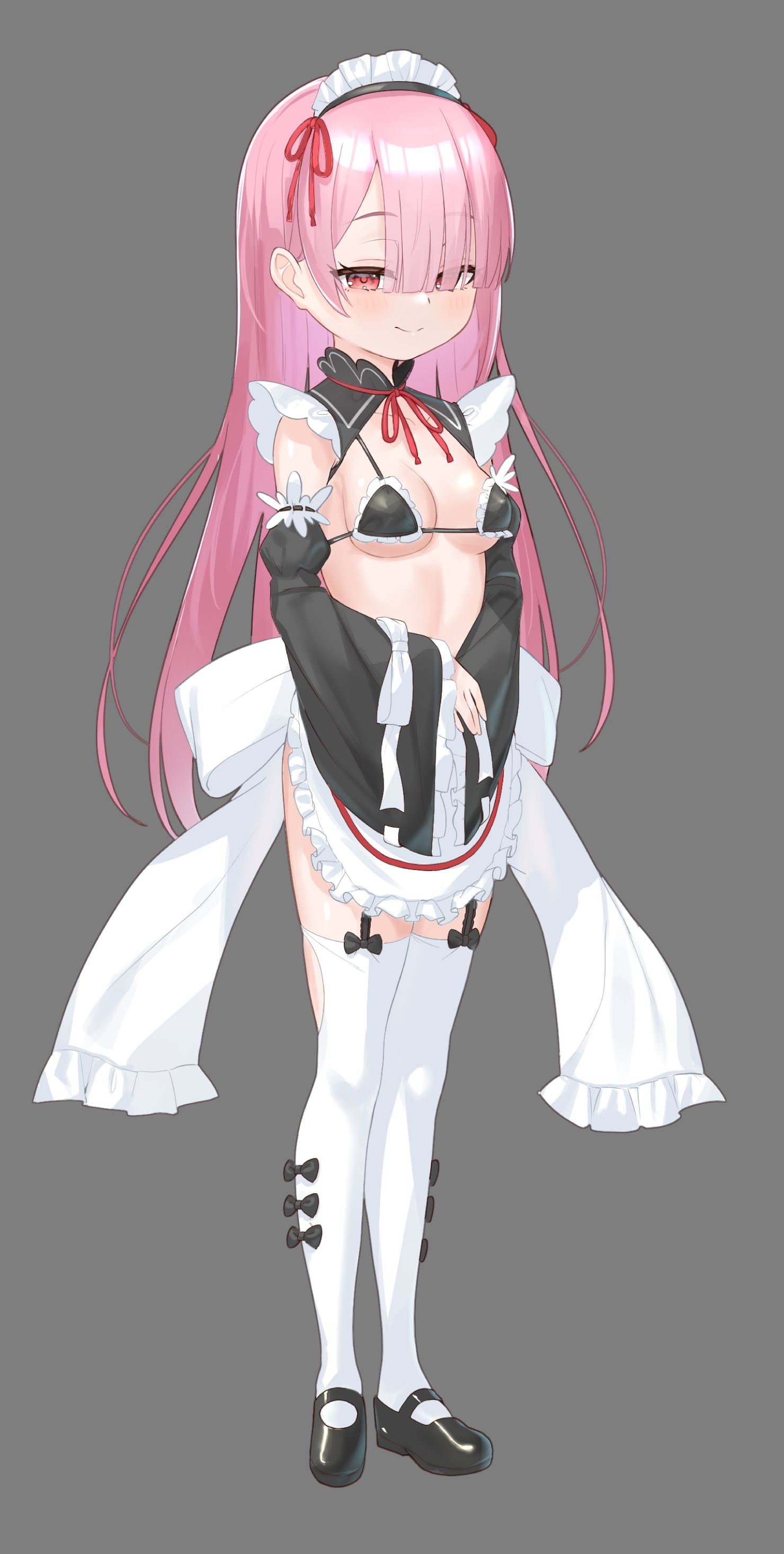 bikini_top loli maid stockings swimsuits thighhighs transparent_png tsuki_usagi