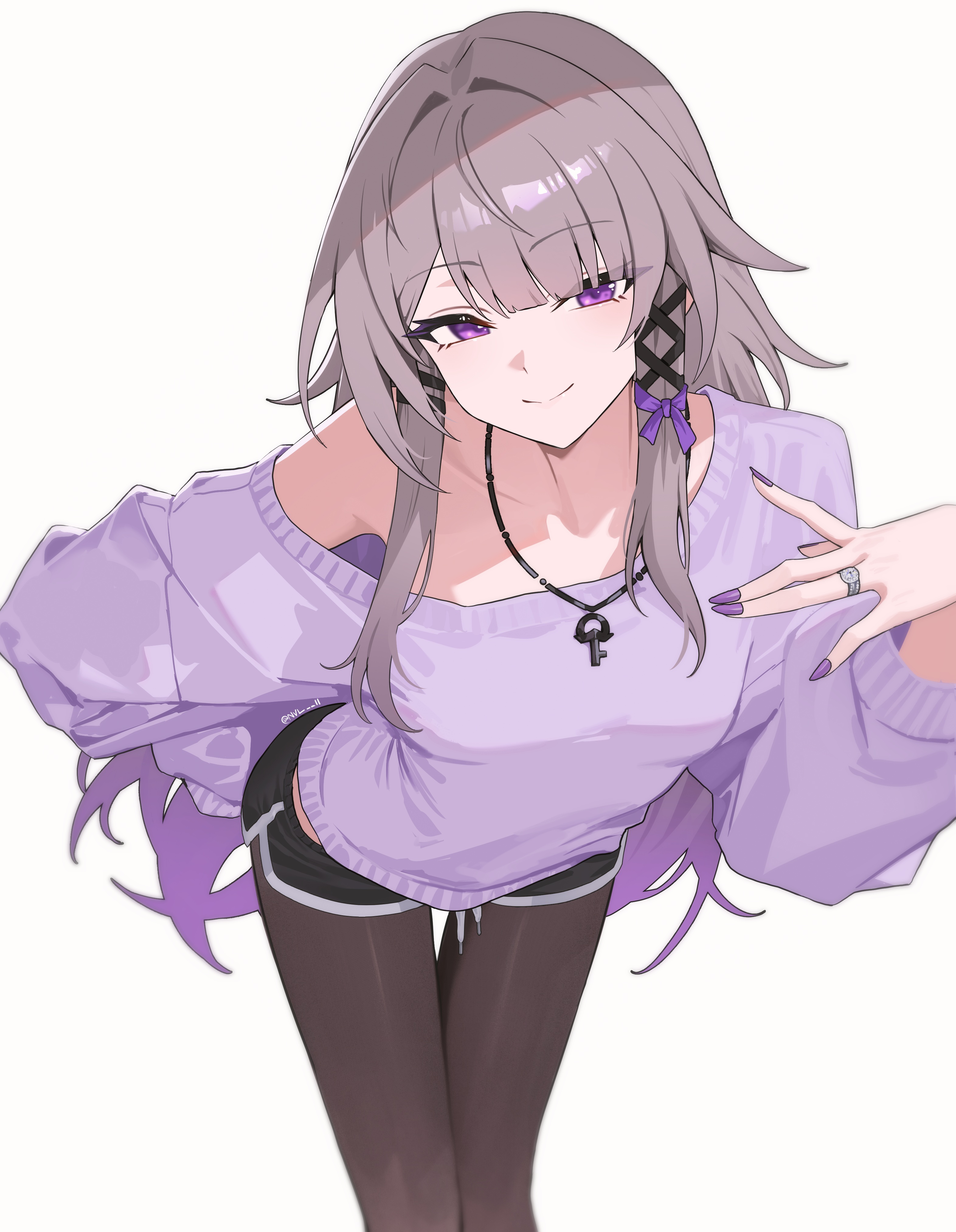 herta honkai:_star_rail no_bra nvl pantyhose sweater