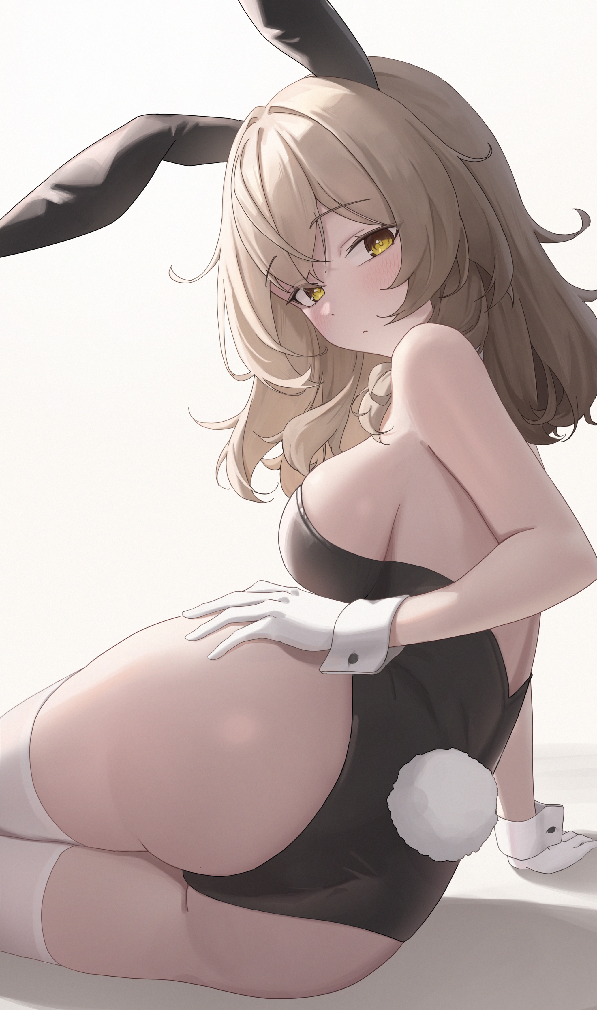 animal_ears ass bunny_ears bunny_girl honkai:_star_rail no_bra springrain_06 stelle tail thighhighs