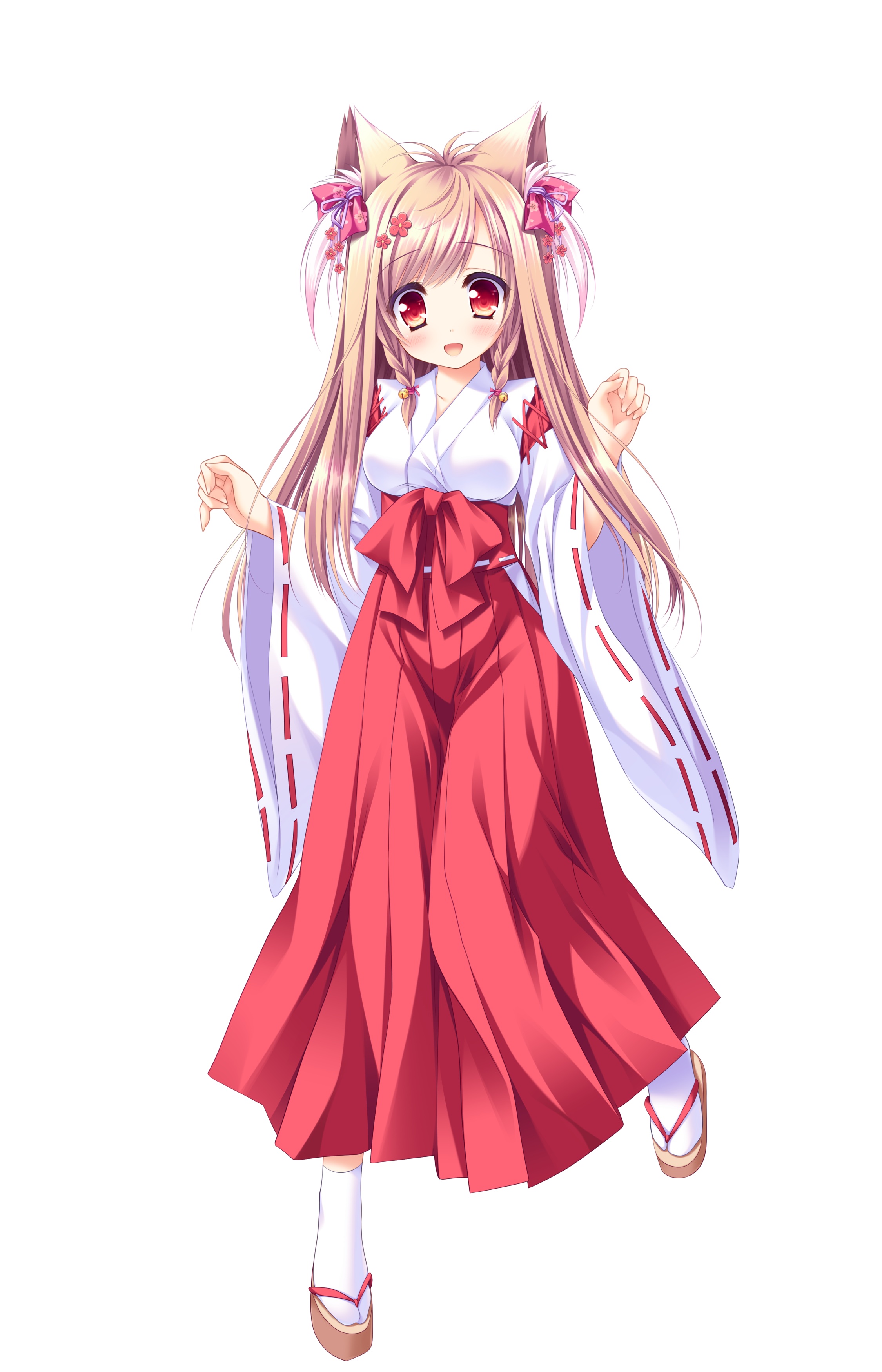 animal_ears kitsune lump_of_sugar miko mito_kohaku moekibara_fumitake tayutama tayutama_2