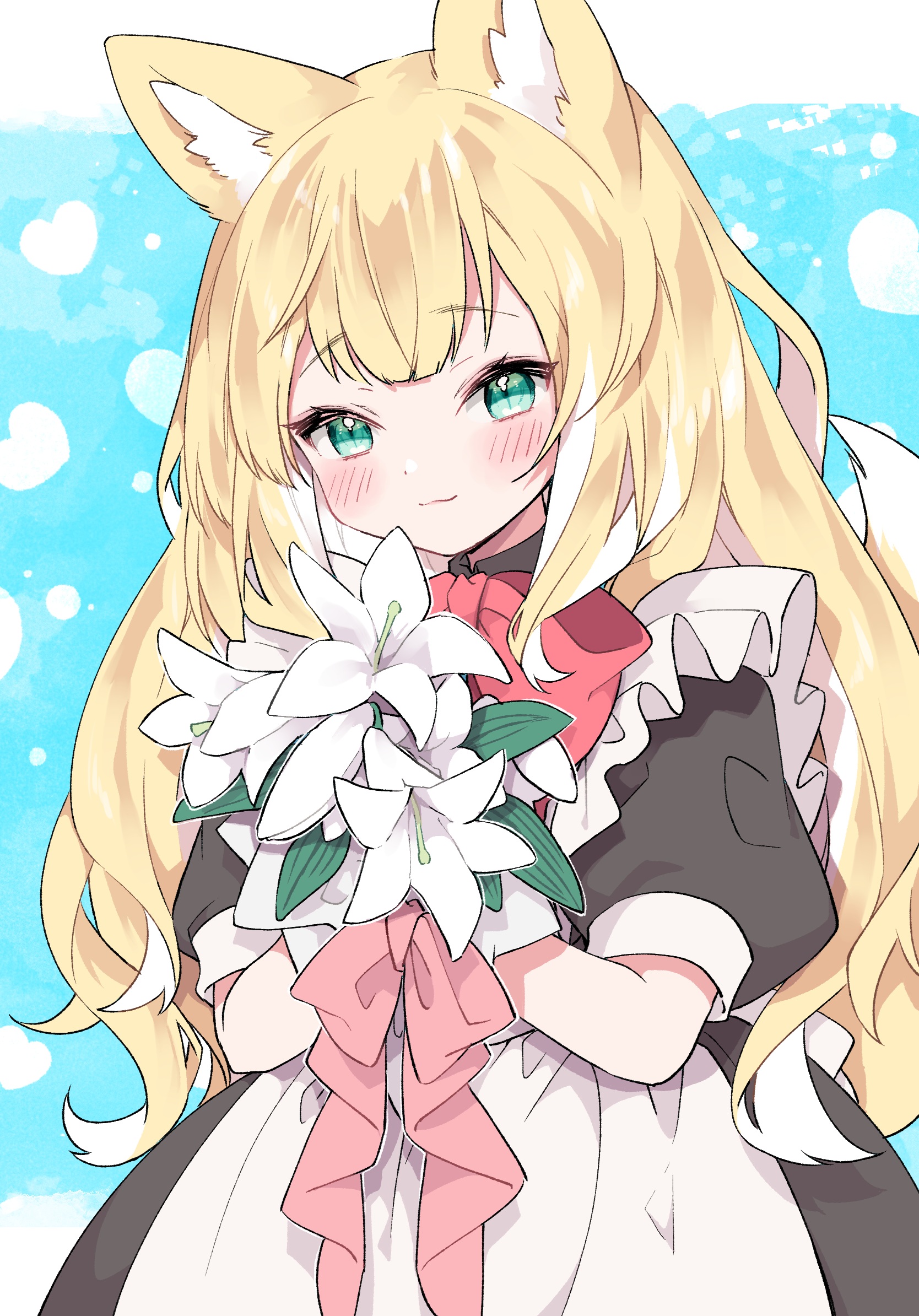 animal_ears kamiyoshi_rika kitsune maid tail