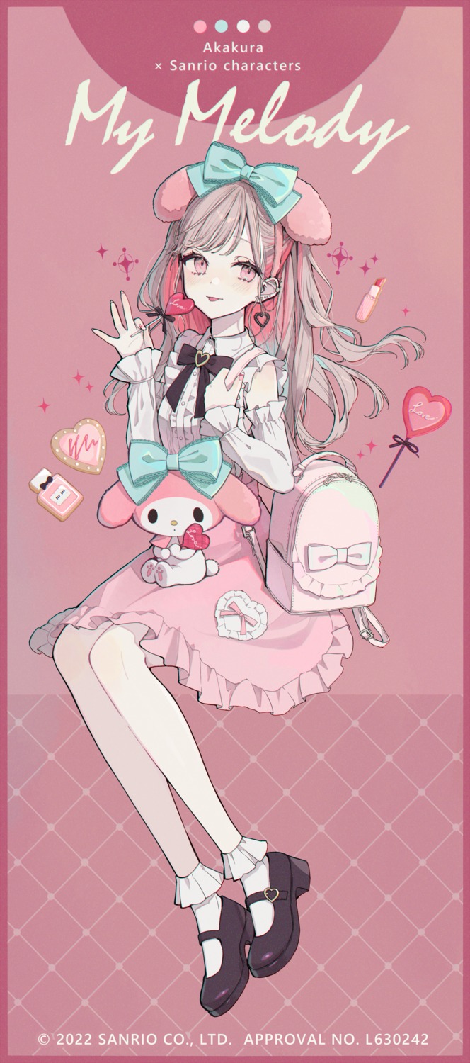 akakura animal_ears bunny_ears crossover my_melody onegai_my_melody sanrio